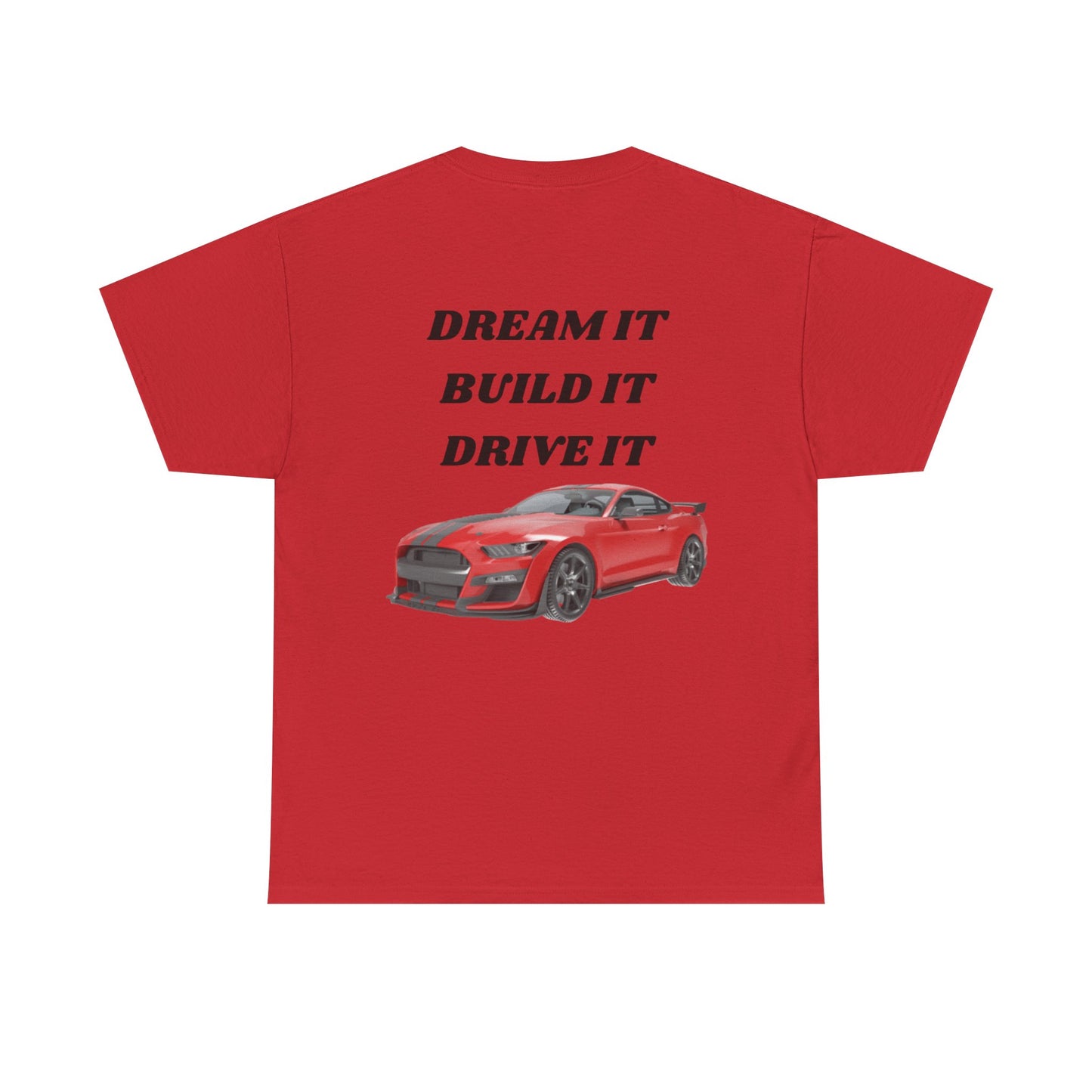 Dream It Build It Drive It Unisex Heavy Cotton Tee, Car Lover Gift, Motorsport Apparel, Auto Enthusiast Shirt, Birthday Gift, Father's Day