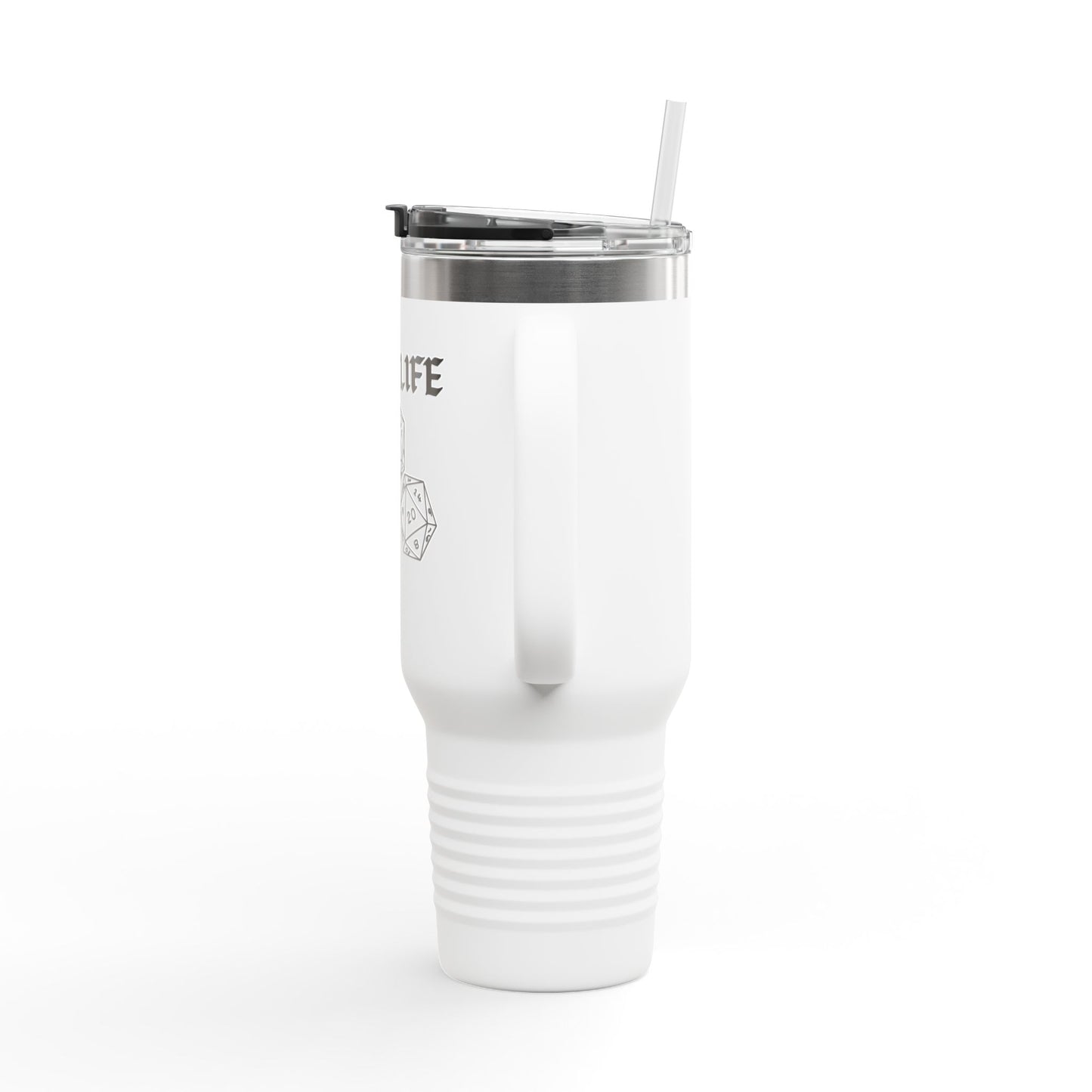 Dice Life Insulated Travel Mug, 40oz | Perfect for Gamers, Strong Design, Great for Parties, Gifts for RPG Fans, Outdoor Adventures