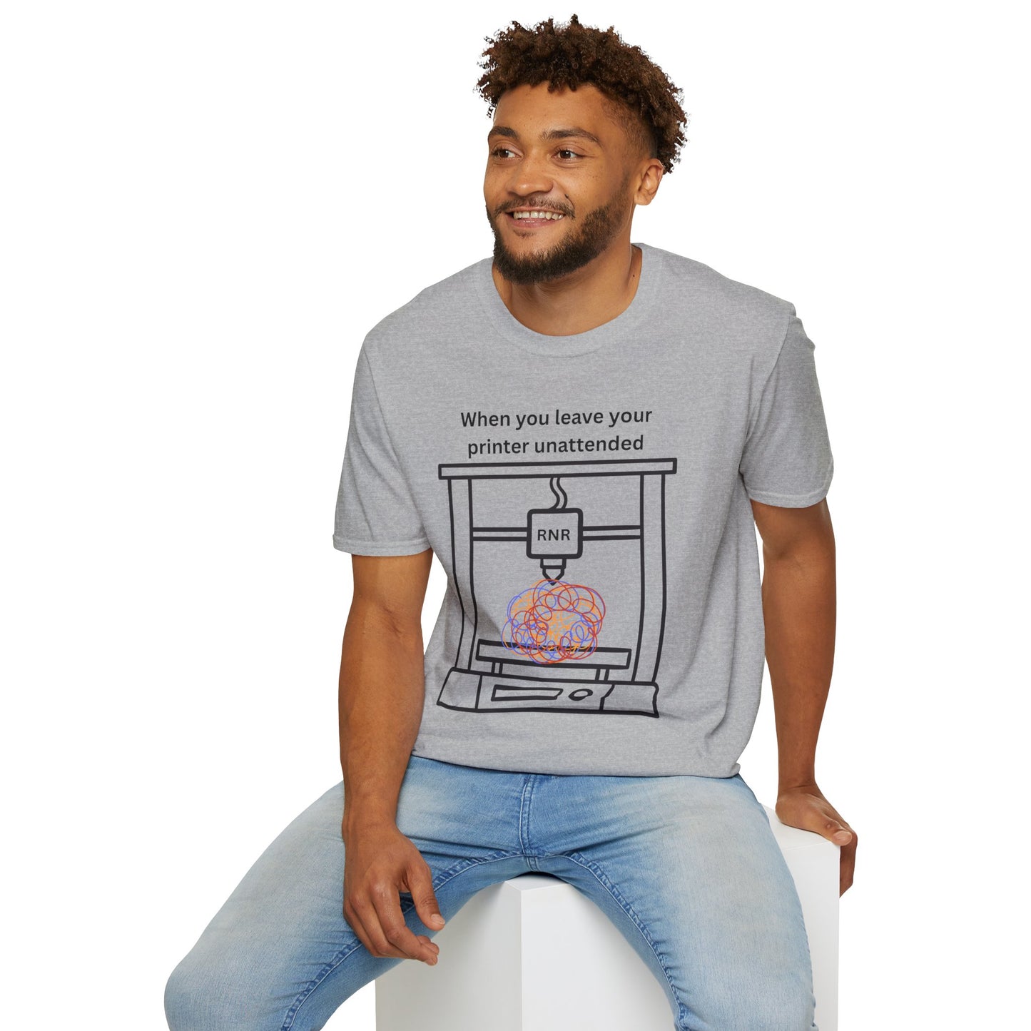 Humorous Unisex T-Shirt - 3D Printing Joke, Funny Gift for Makers, Ideal for Tech Lovers, Engineer Appreciation, Geek Humor