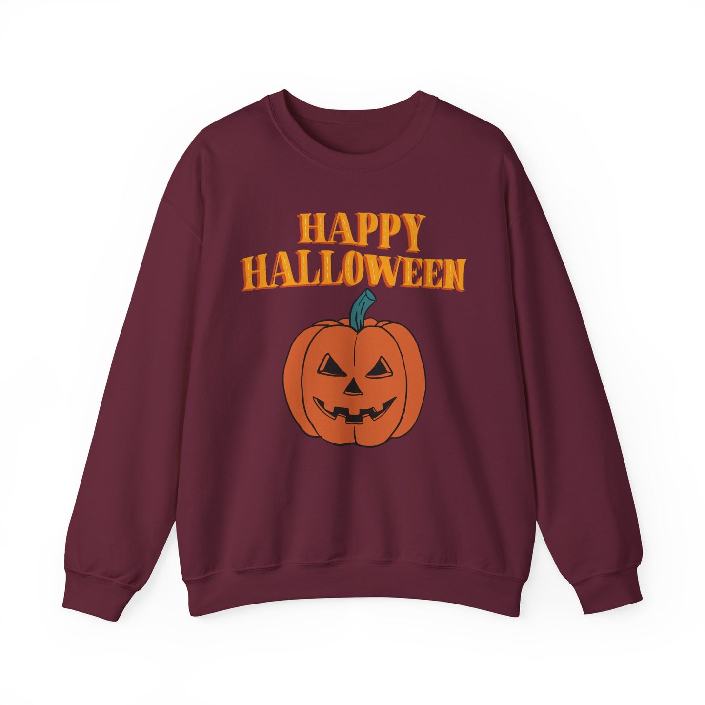 Halloween Pumpkin Sweatshirt, Cozy Fall Sweater, Unisex Crewneck, Spooky Season Apparel, Halloween Gift, Casual October Fashion