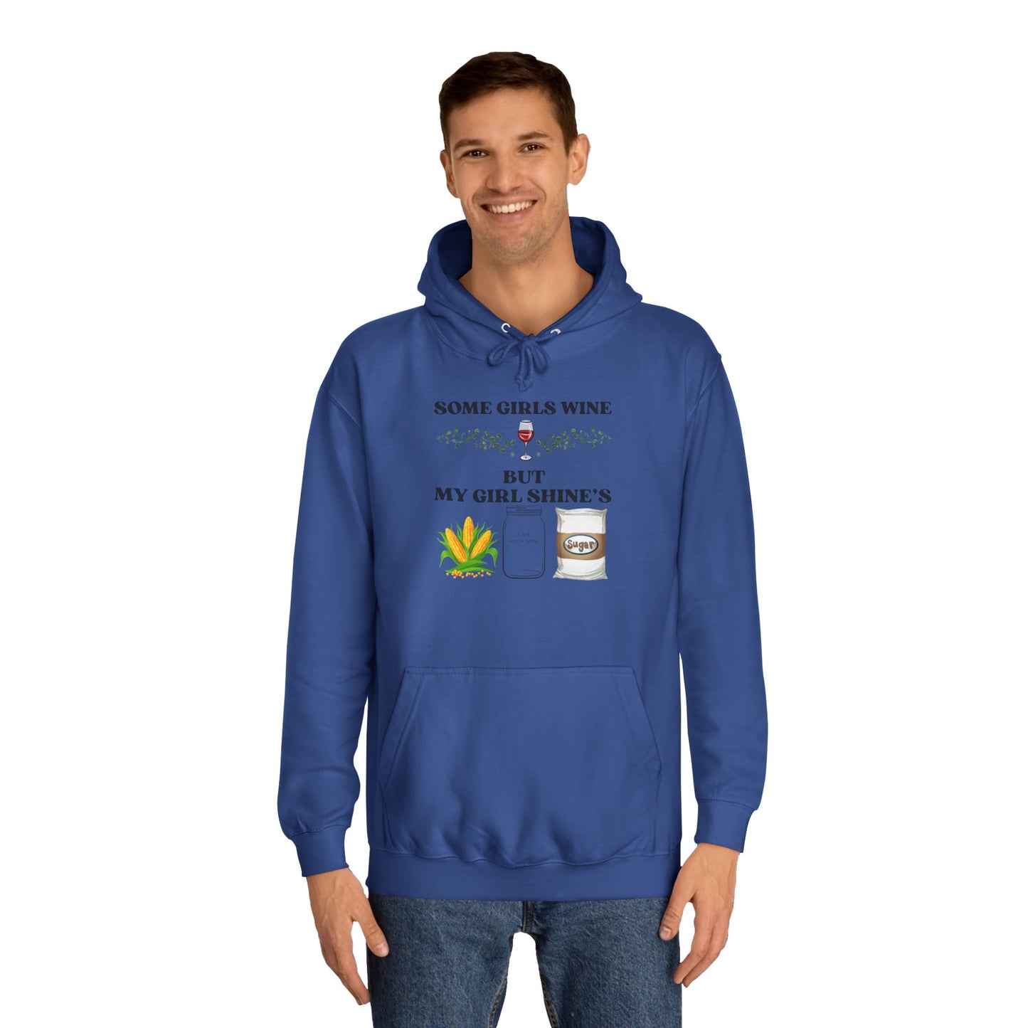 Funny Unisex College Hoodie - Perfect for Wine Lovers, Gift for Friends, Casual Wear, Cozy, Holiday Apparel