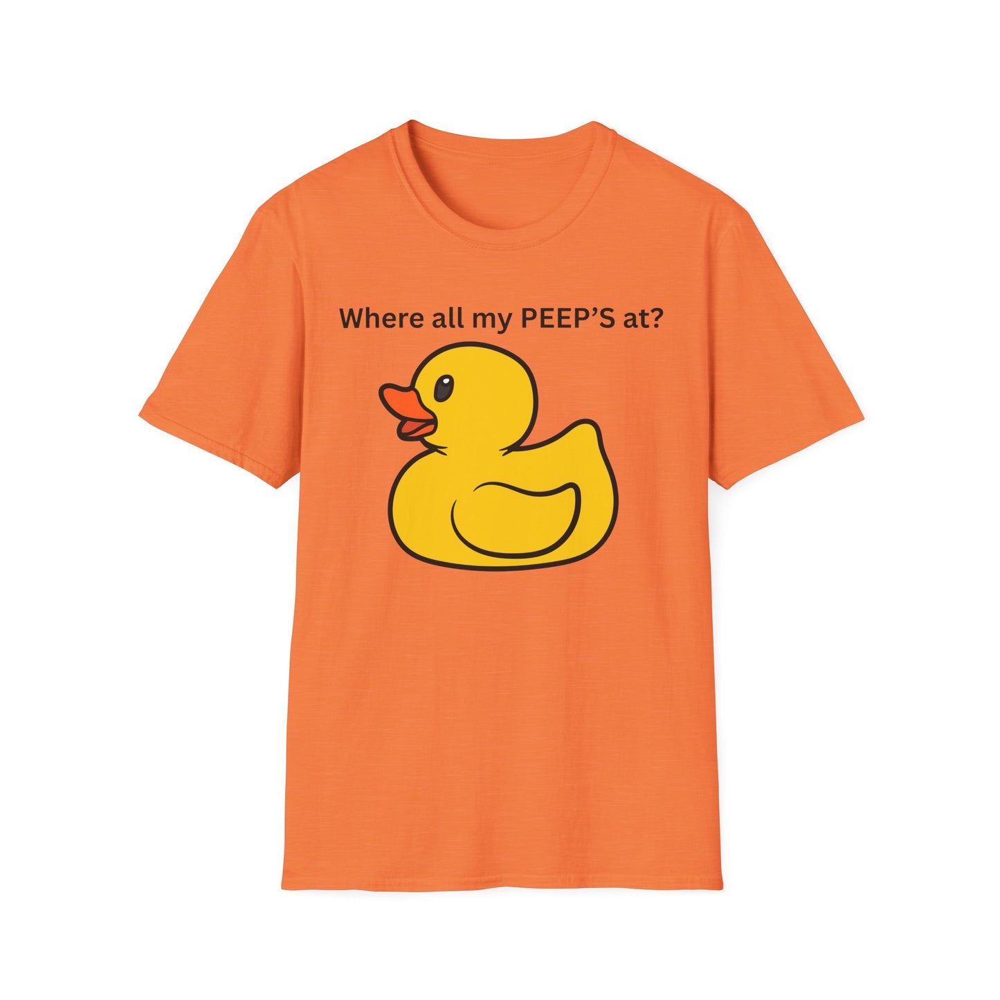 Cute Duck T-Shirt - Where All My PEEP'S At? | Fun Gift for Animal Lovers, Spring Celebrations, Easter