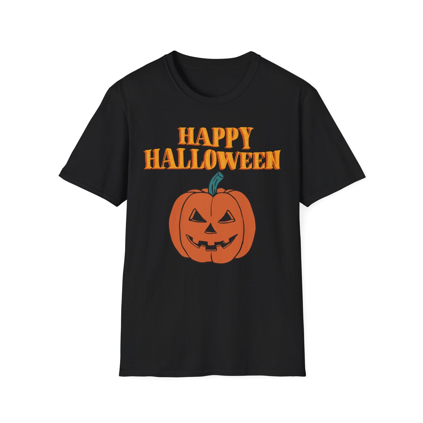 Happy Halloween Pumpkin Unisex T-Shirt, Halloween Apparel, Fall Outfit, Pumpkin Shirt, Spooky Season Tee, Gift for Halloween Lovers