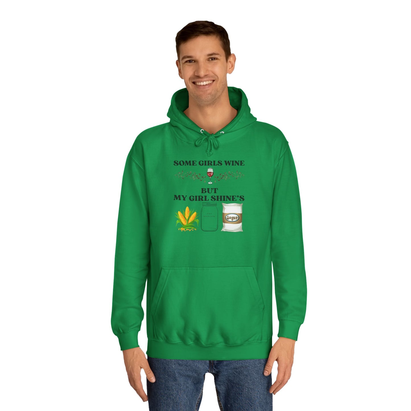 Funny Unisex College Hoodie - Perfect for Wine Lovers, Gift for Friends, Casual Wear, Cozy, Holiday Apparel