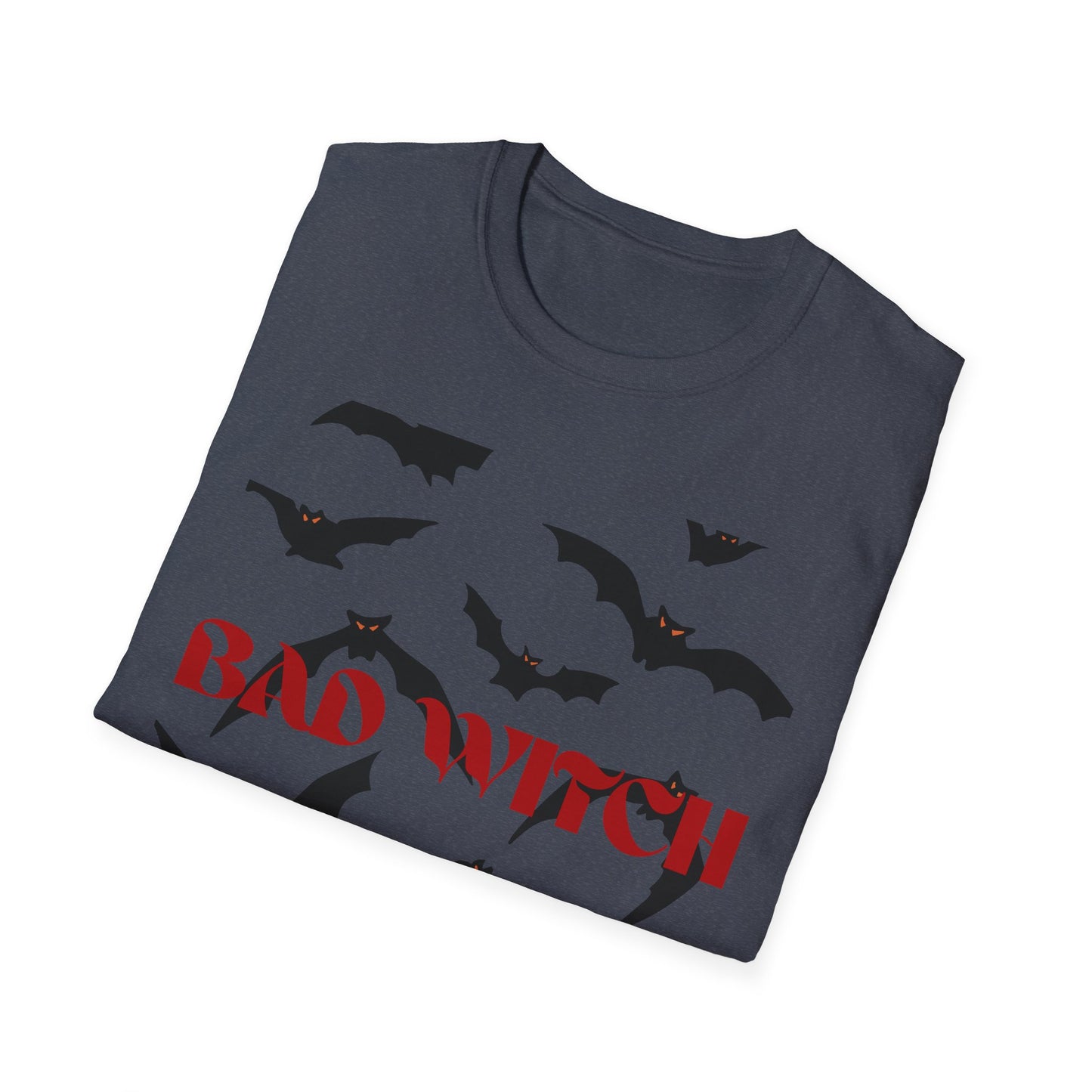 Bad Witch Halloween Unisex T-Shirt, Spooky Shirt, Halloween Costume, Witchy Tee, Bat Graphic Top, Fall Outfit