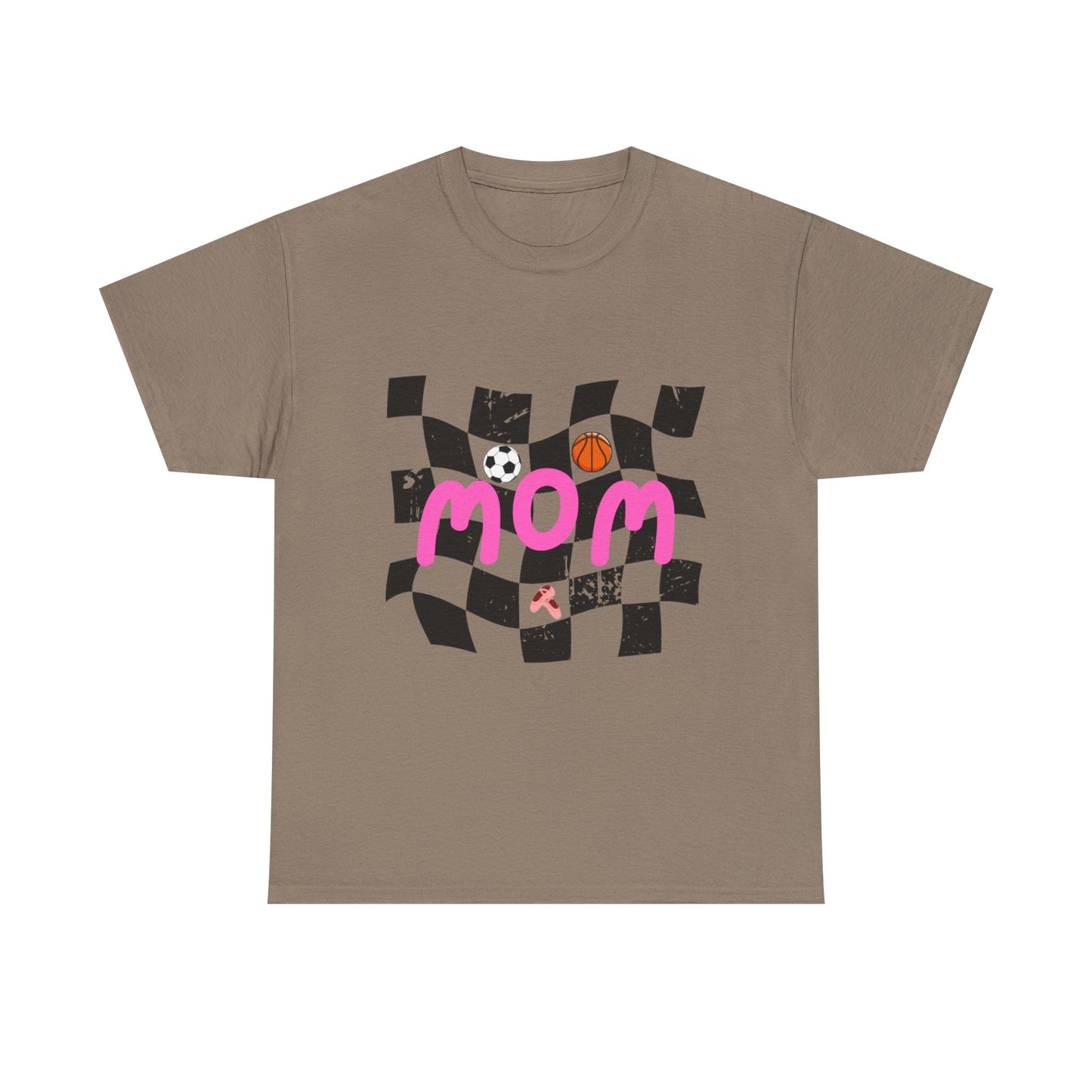 Sporty Mom Unisex Heavy Cotton Tee, Perfect Gift for Moms, Birthday Gift, Mother's Day, Family Events, Sports Enthusiasts