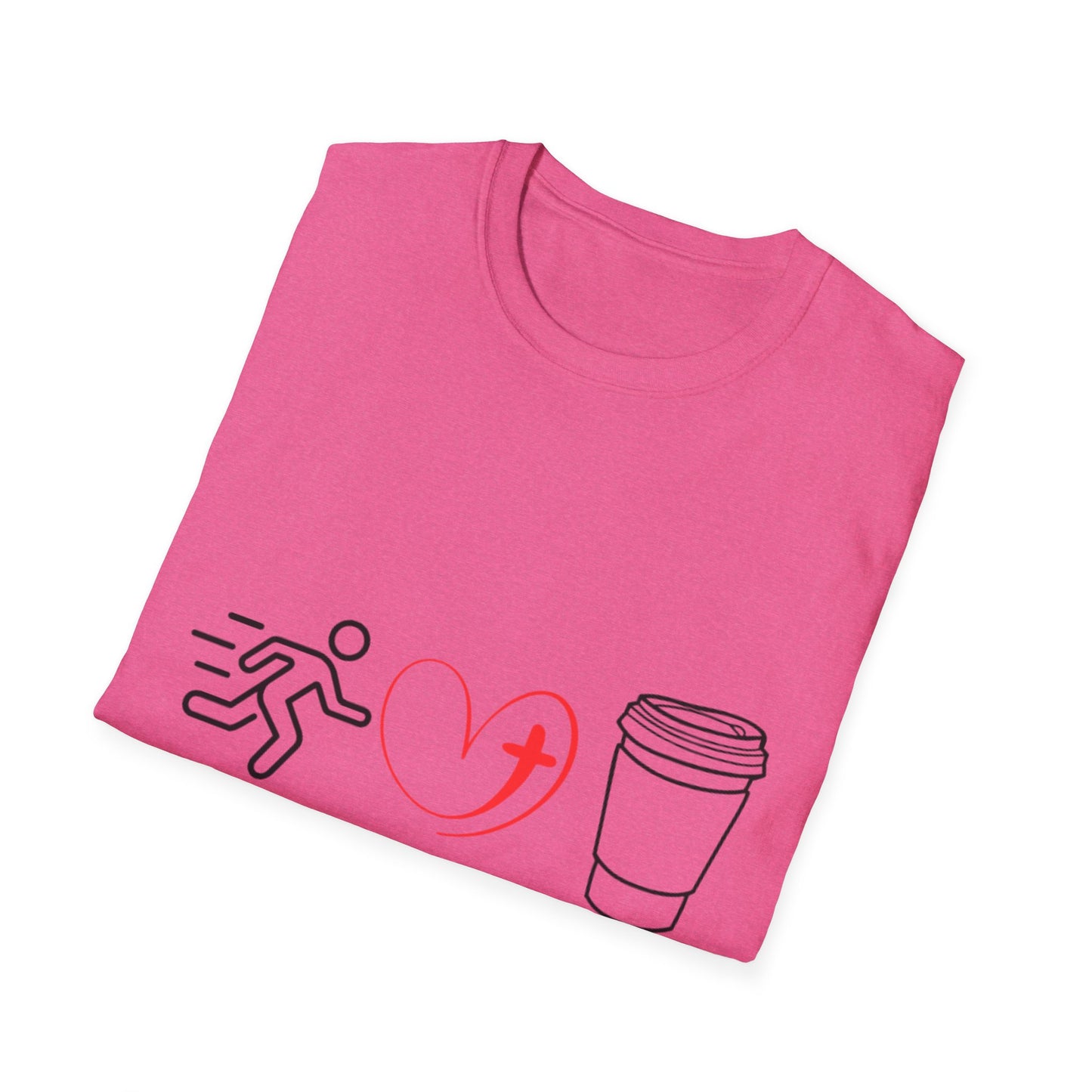 Running Faith Caffeine T-Shirt, Motivational Fitness Tee, Gift for Runners, Christian Apparel, Inspirational Workouts