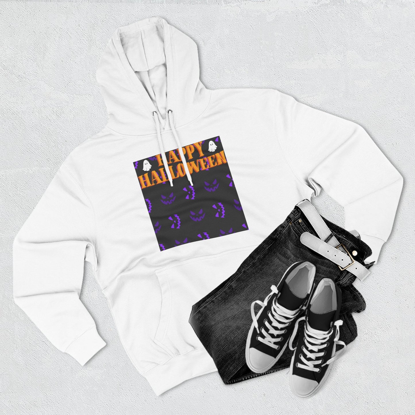 Halloween Fleece Hoodie, Cozy Fall Apparel, Unisex Halloween Clothing, Spooky Season Gift, Warm Fall Layers, Trick or Treat Hoodie