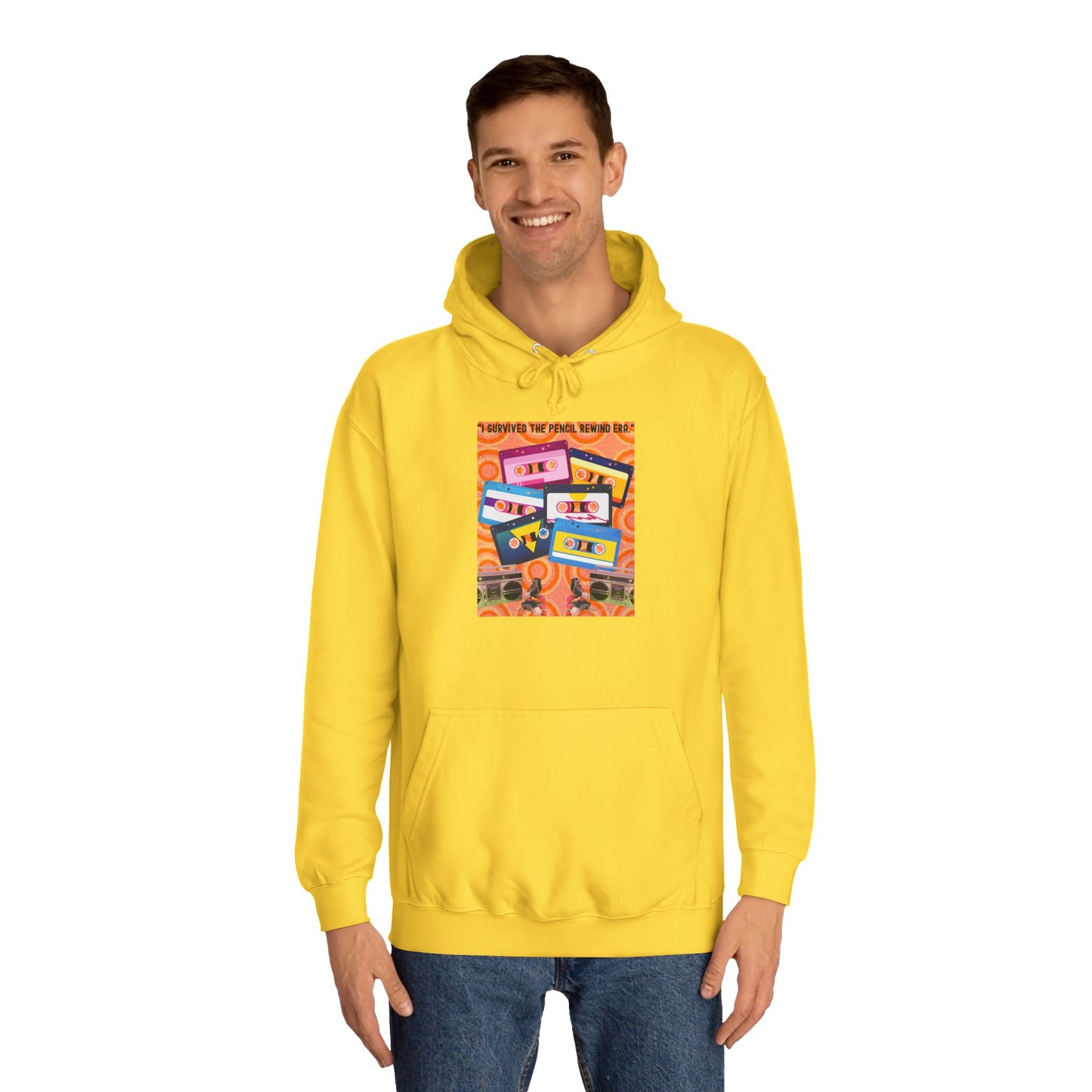 Colorful Retro College Hoodie, Unisex College Sweatshirt, Graphic Hoodie for Students, Cozy Casual Wear, Gift for College Students