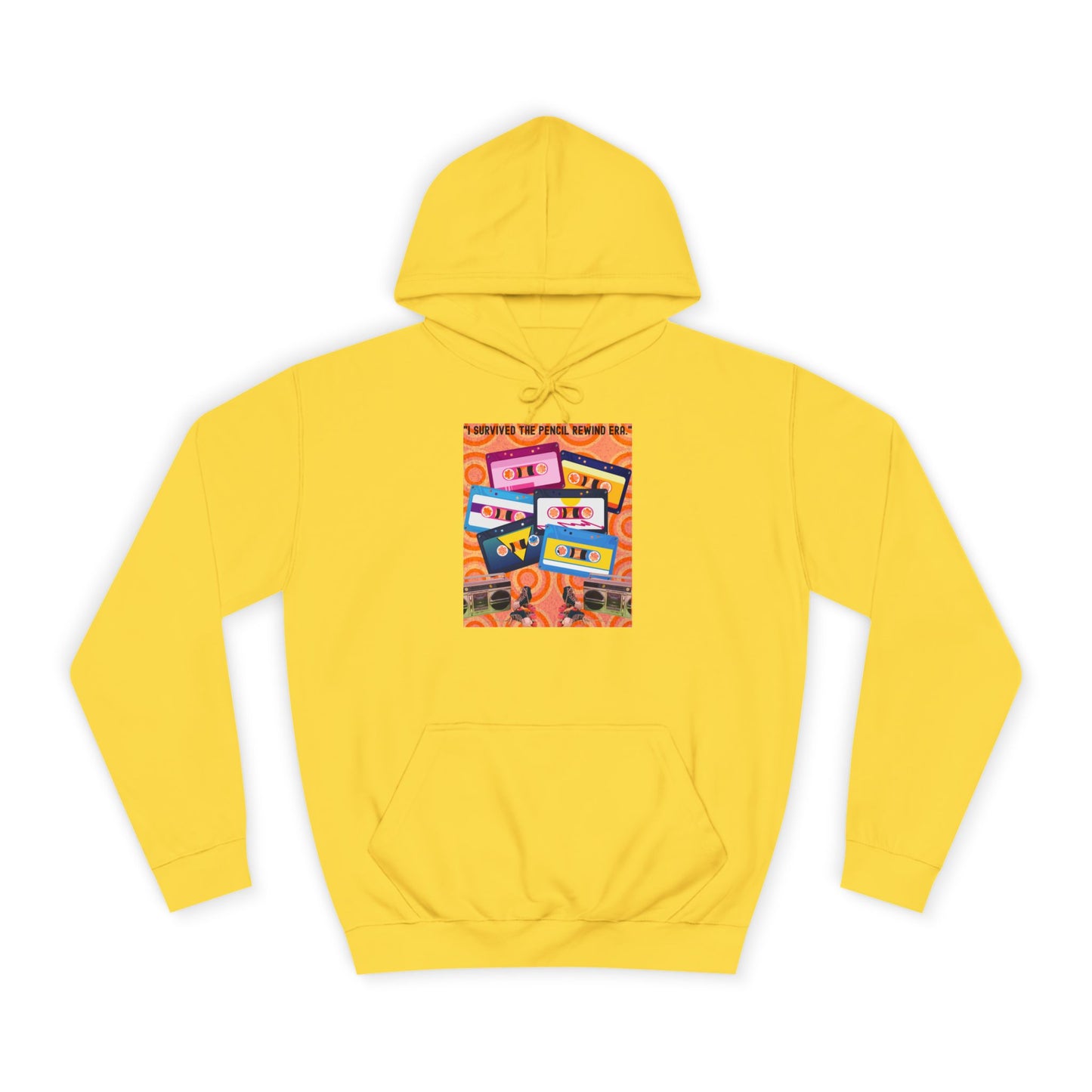 Colorful Retro College Hoodie, Unisex College Sweatshirt, Graphic Hoodie for Students, Cozy Casual Wear, Gift for College Students