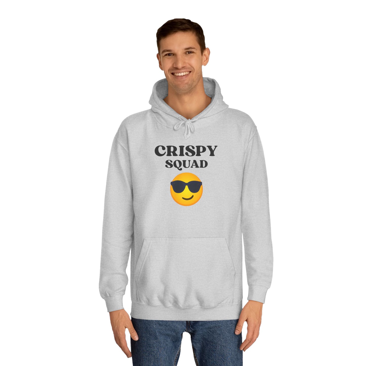 Crispy Squad Unisex College Hoodie, Funny Hoodie for Students, Casual Sweatshirt, Gift for College Friends, Fall Apparel