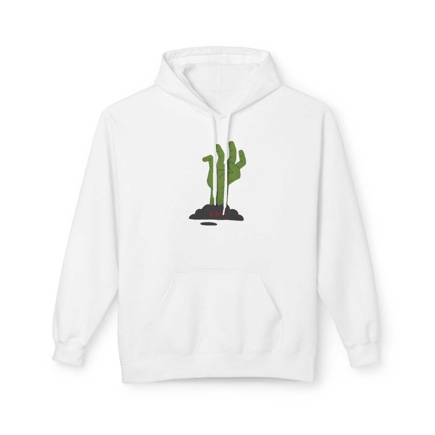 Zombie Hand Graphic Hoodie, Unisex Fleece Sweatshirt, Halloween Apparel, Cozy Hoodie, Unique Gift for Nerds