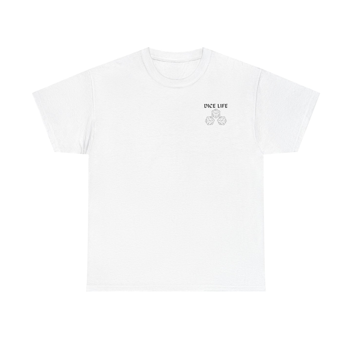 Dice Life Unisex Heavy Cotton Tee - Perfect for Gamers, Geek Culture, Birthday Gifts, Roll the Dice Events, Tabletop RPG Enthusiasts