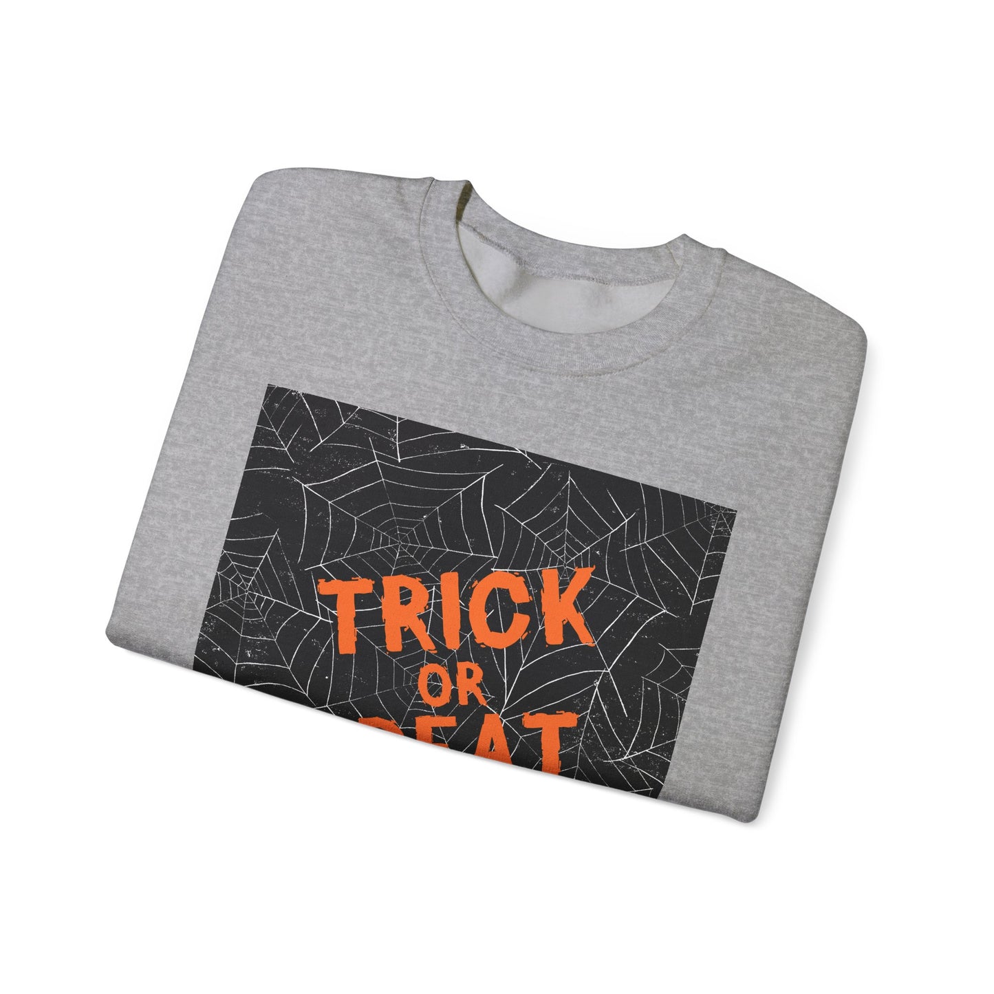 Halloween Trick or Treat Sweatshirt, Unisex Crewneck, Cozy Fall Fashion, Halloween Gatherings, Spooky Season Essentials
