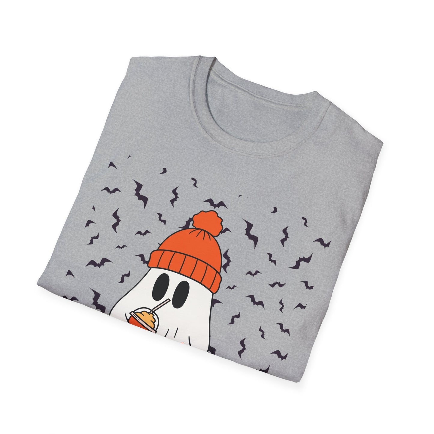 Halloween Ghost Cozy Unisex T-Shirt | Spooky Fun, Fall Apparel, Pumpkin Lovers Gift, Casual Halloween Outfit, Autumn Vibes