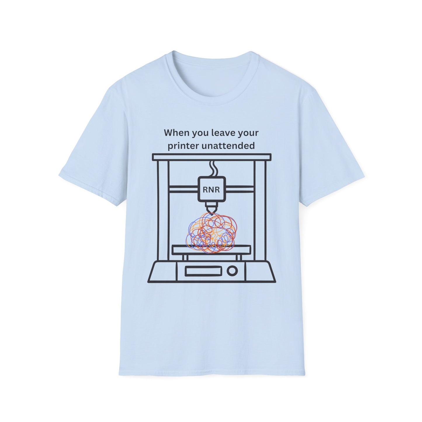 Humorous Unisex T-Shirt - 3D Printing Joke, Funny Gift for Makers, Ideal for Tech Lovers, Engineer Appreciation, Geek Humor