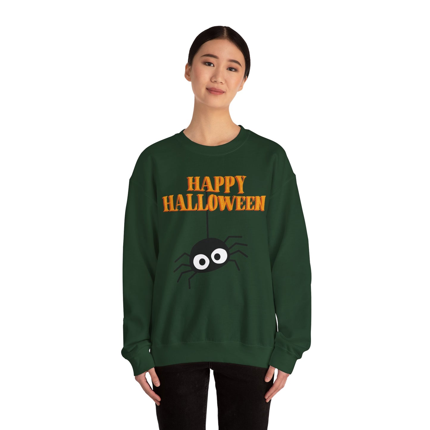 Halloween Spider Crewneck Sweatshirt | Cozy Unisex Pullover, Perfect for Fall, Halloween, Spooky Season, Gift for Friends