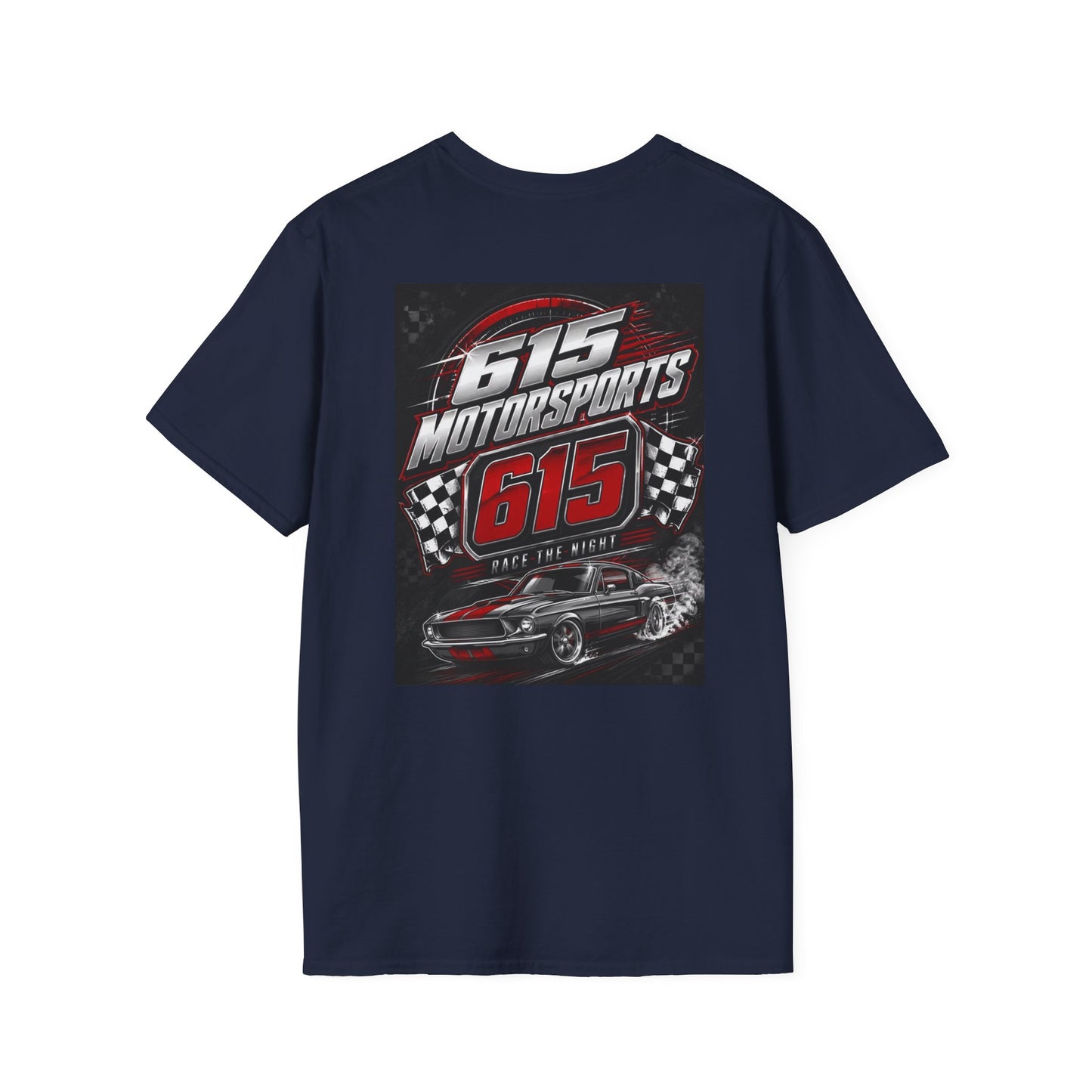 615 Motorsports T-Shirt | Racing Logo Tee, Small Chest Print