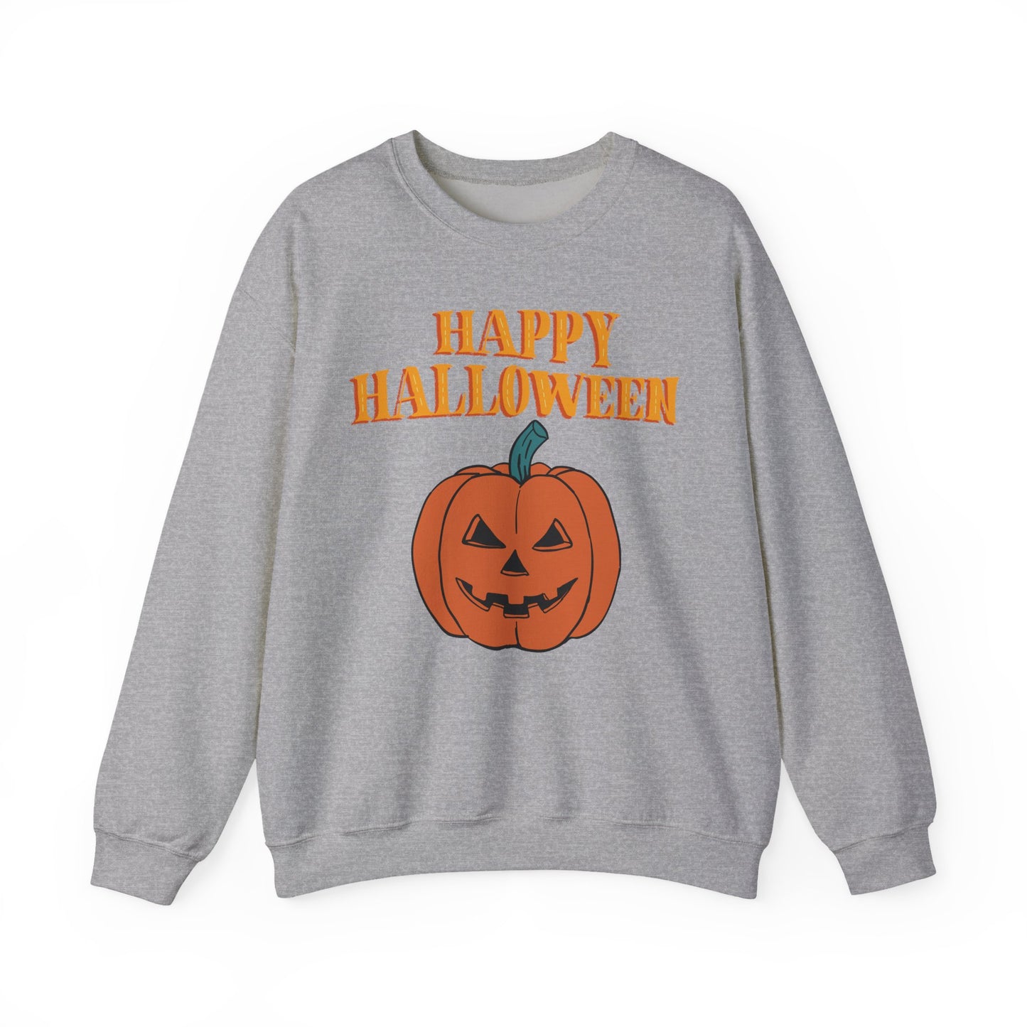 Halloween Pumpkin Sweatshirt, Cozy Fall Sweater, Unisex Crewneck, Spooky Season Apparel, Halloween Gift, Casual October Fashion