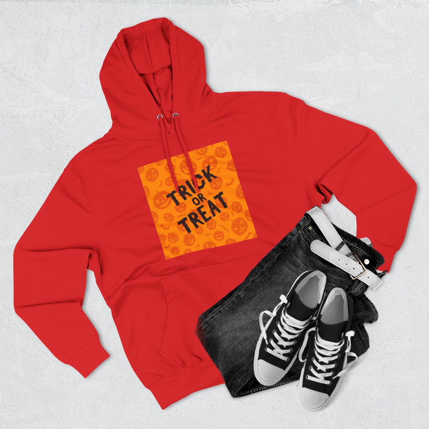Halloween Trick or Treat Hoodie, Cozy Fleece Sweatshirt for Fall, Halloween Costume, Holiday Gift, Spooky Season Apparel