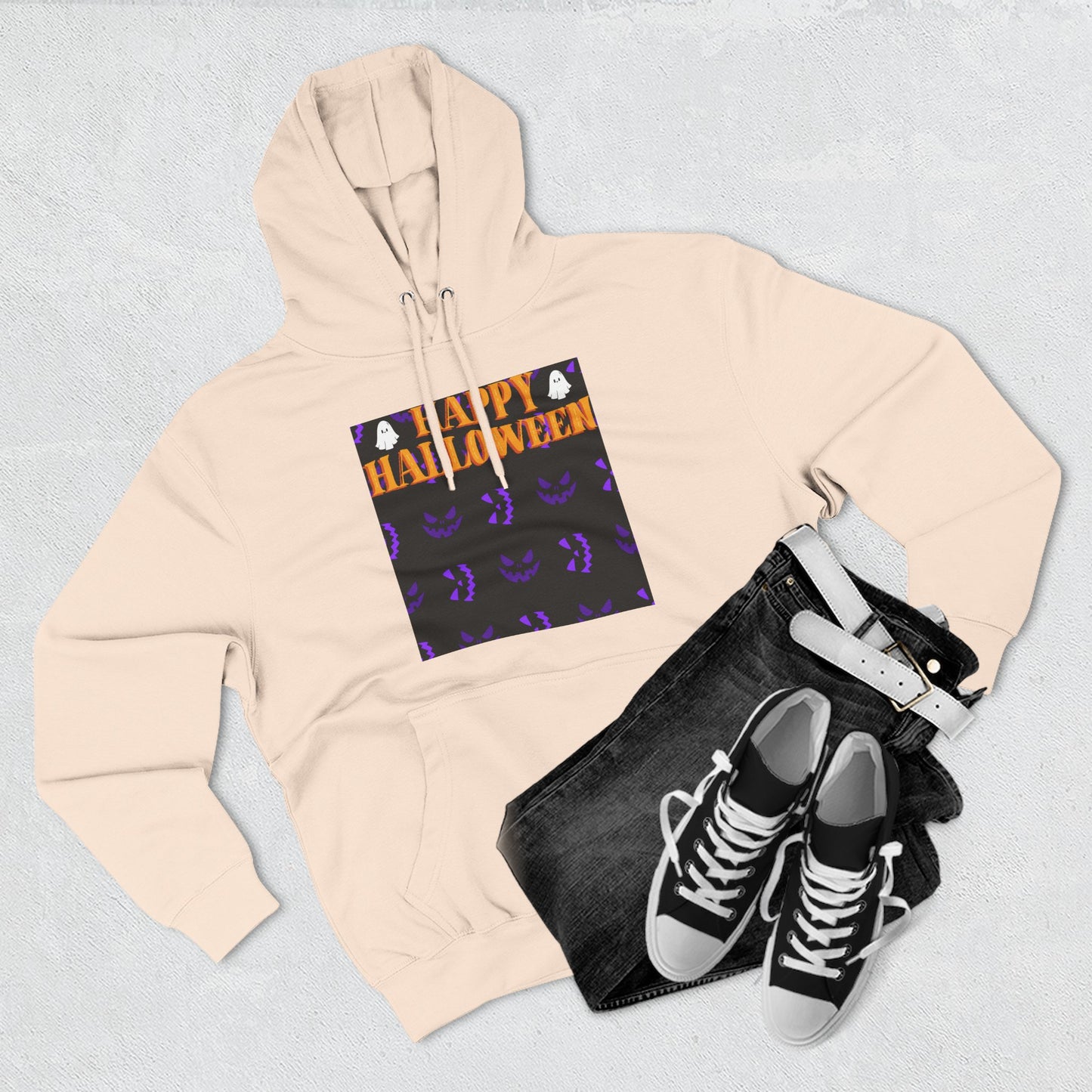 Halloween Fleece Hoodie, Cozy Fall Apparel, Unisex Halloween Clothing, Spooky Season Gift, Warm Fall Layers, Trick or Treat Hoodie