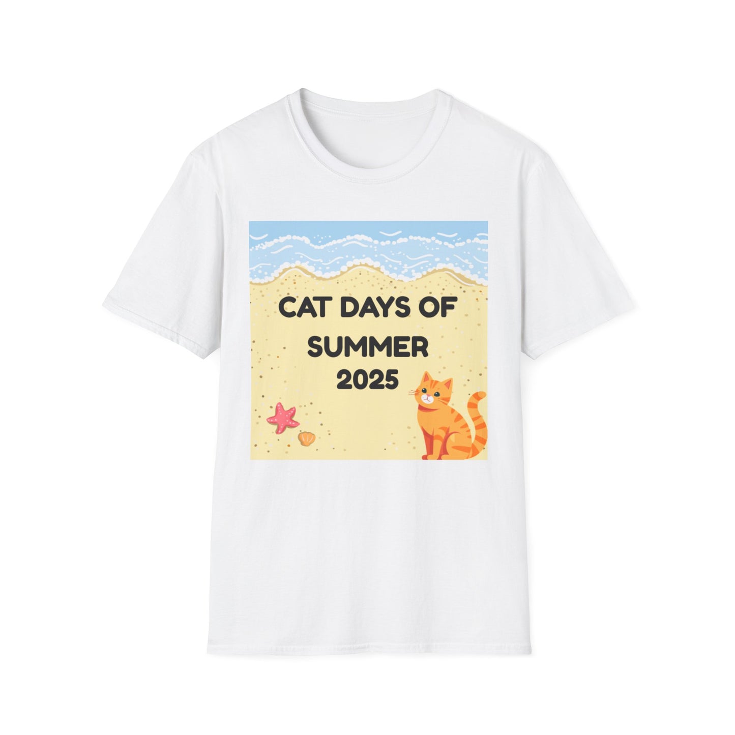 Cat Days of Summer T-Shirt, Fun Summer Tee, Cat Lover Gift, Beach Vibe Shirt, Summer Party Attire, 2025 Celebration T-Shirt