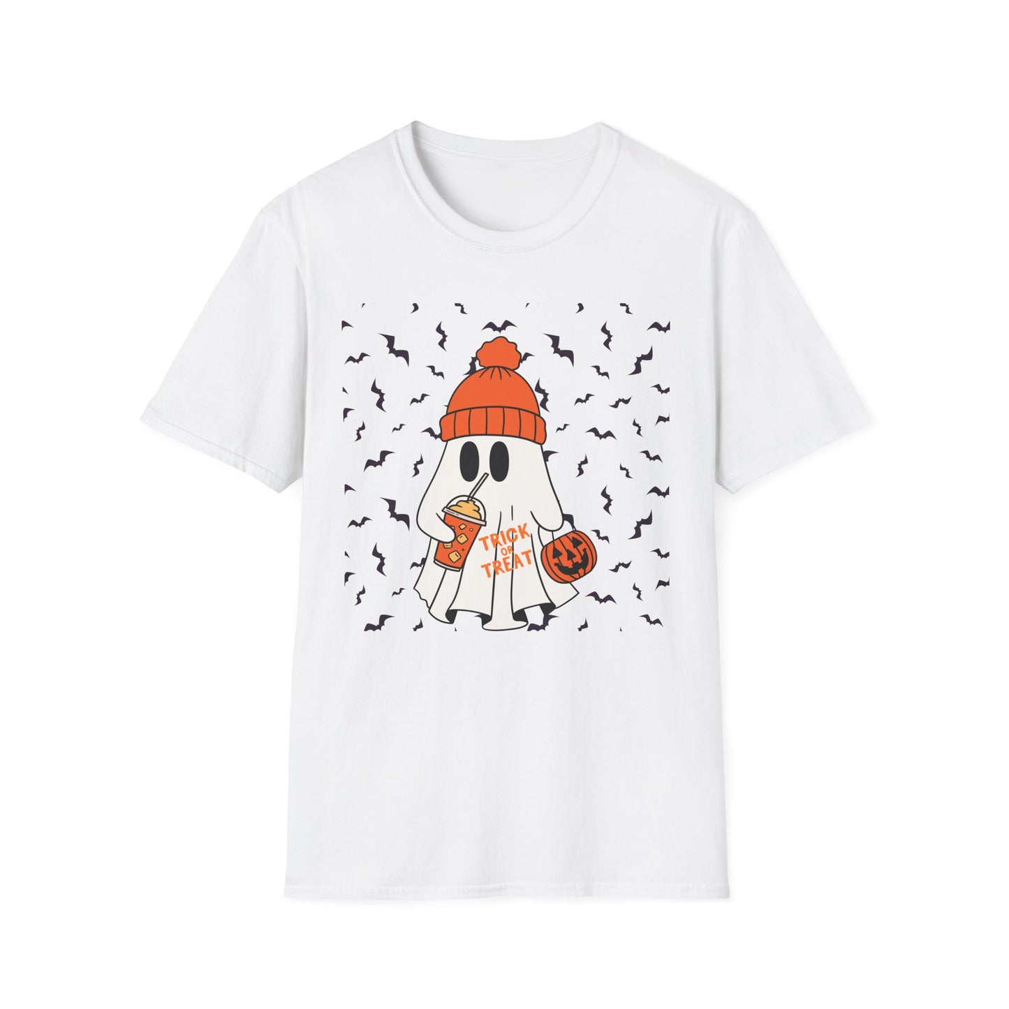 Halloween Ghost Cozy Unisex T-Shirt | Spooky Fun, Fall Apparel, Pumpkin Lovers Gift, Casual Halloween Outfit, Autumn Vibes