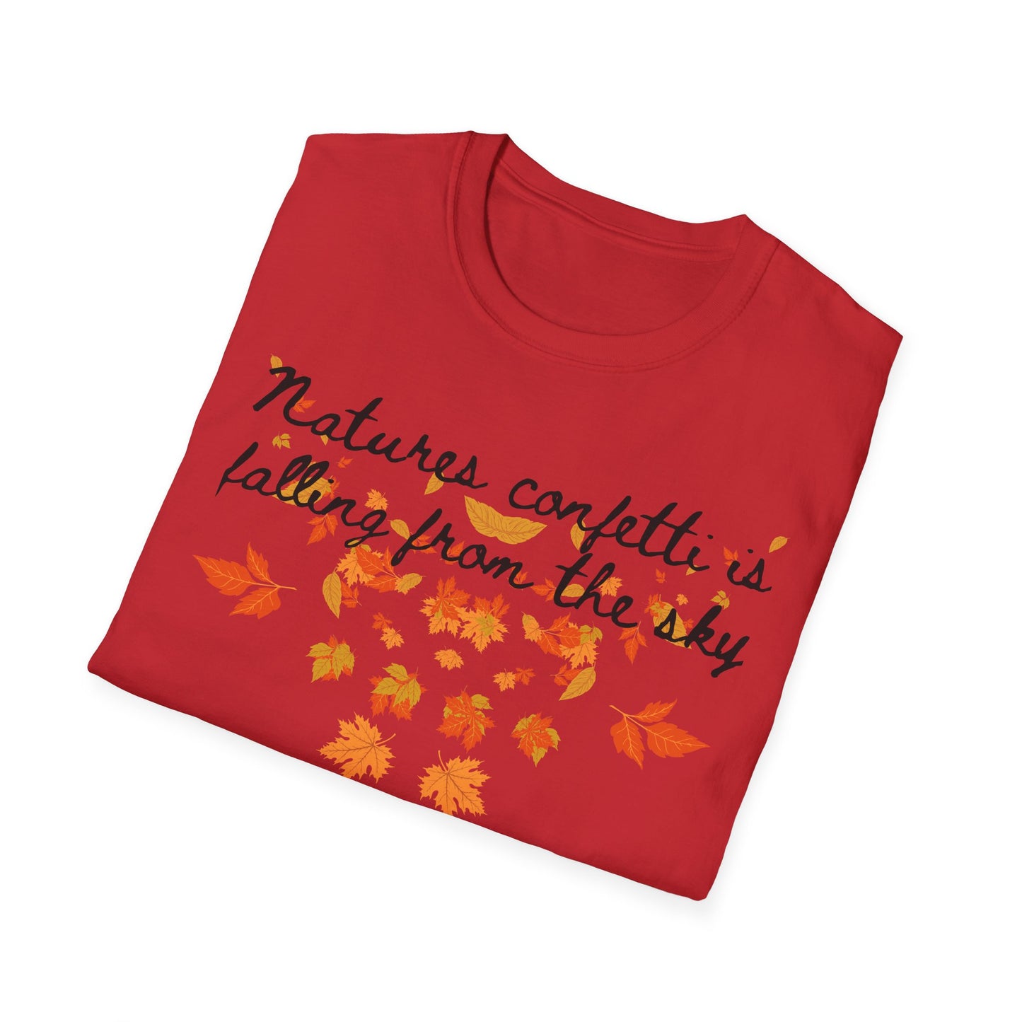 Fall Nature Confetti T-Shirt | Autumn Apparel, Seasonal Gift, Cute Casual Wear, Outdoor Adventures, Thanksgiving Shirts
