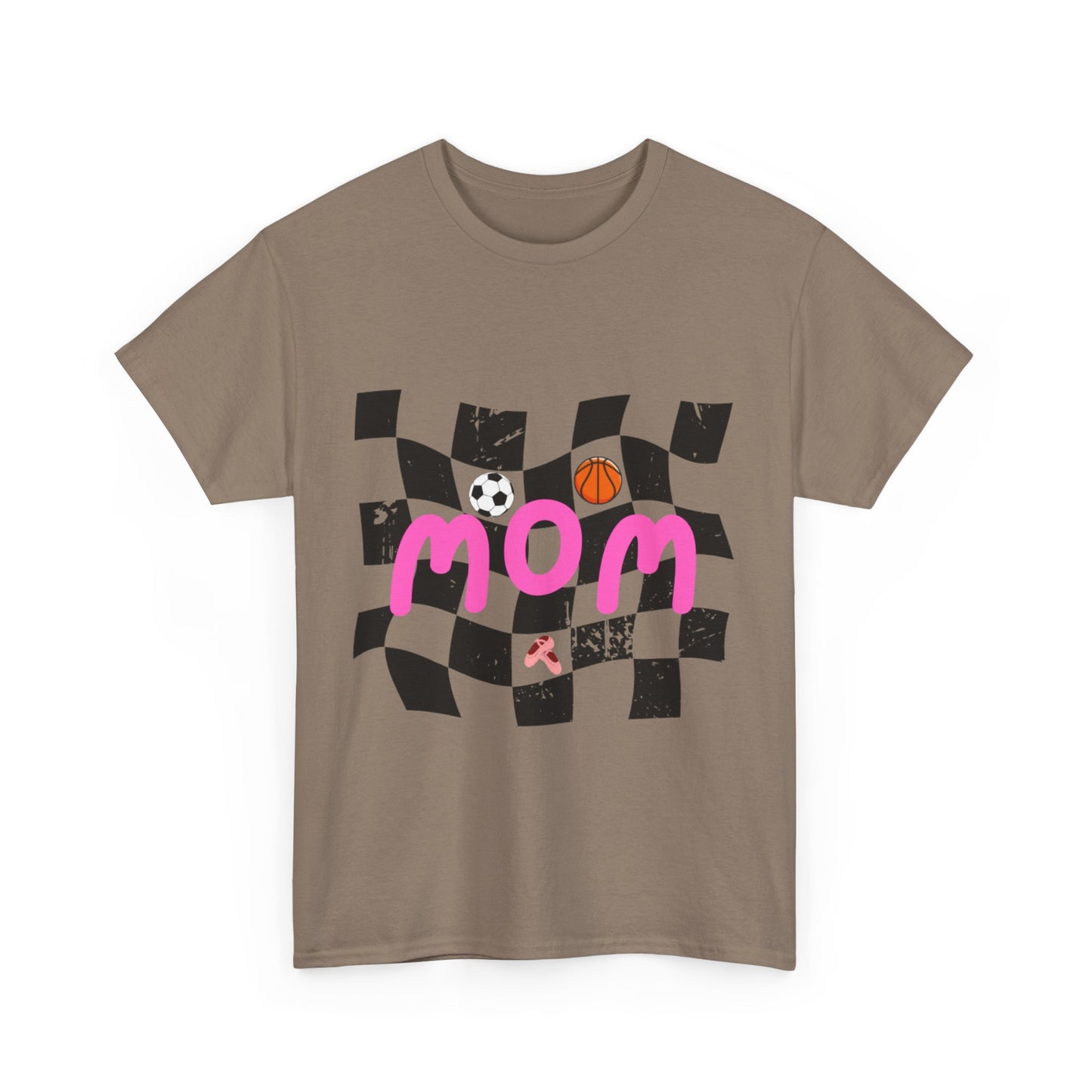Sporty Mom Unisex Heavy Cotton Tee, Perfect Gift for Moms, Birthday Gift, Mother's Day, Family Events, Sports Enthusiasts