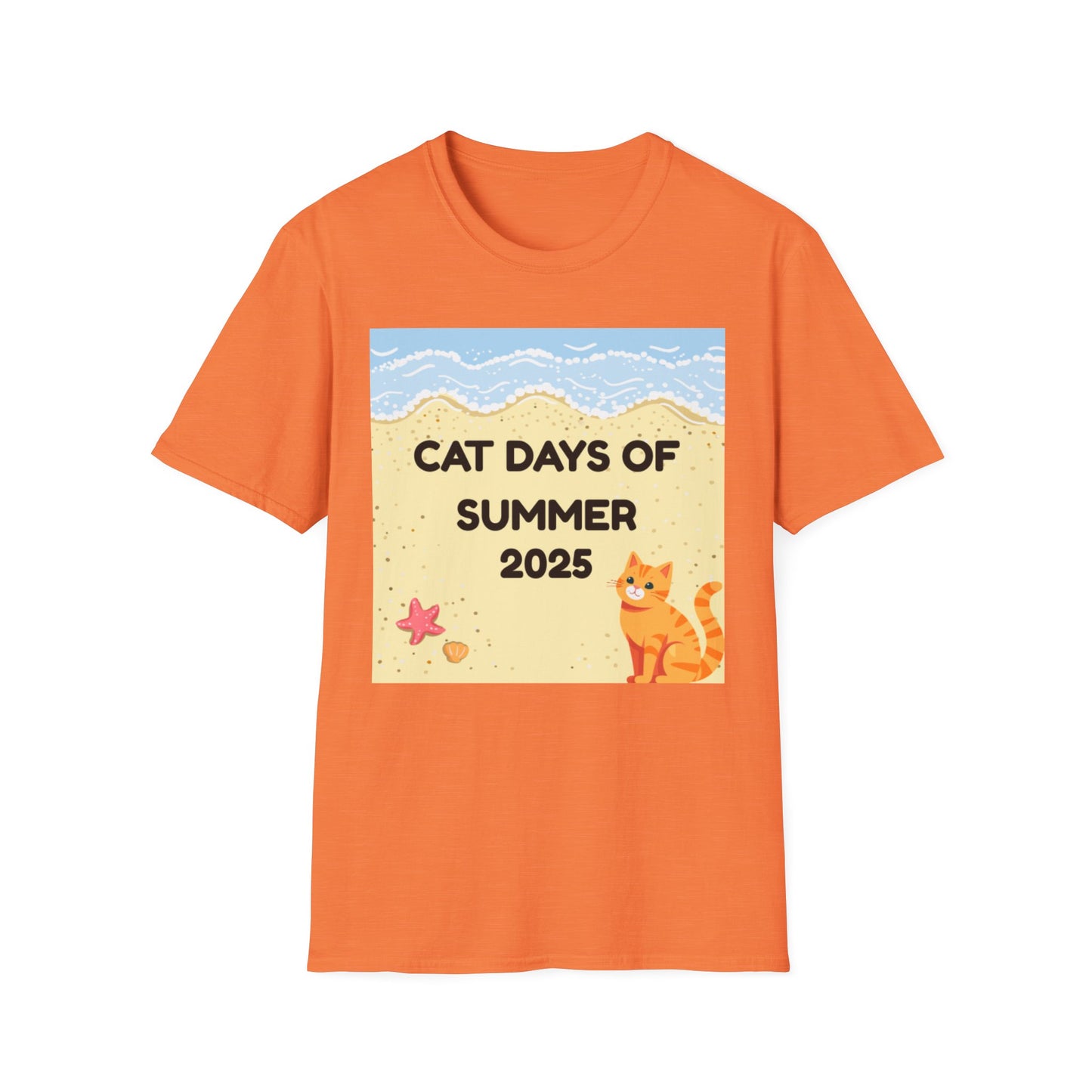 Cat Days of Summer T-Shirt, Fun Summer Tee, Cat Lover Gift, Beach Vibe Shirt, Summer Party Attire, 2025 Celebration T-Shirt