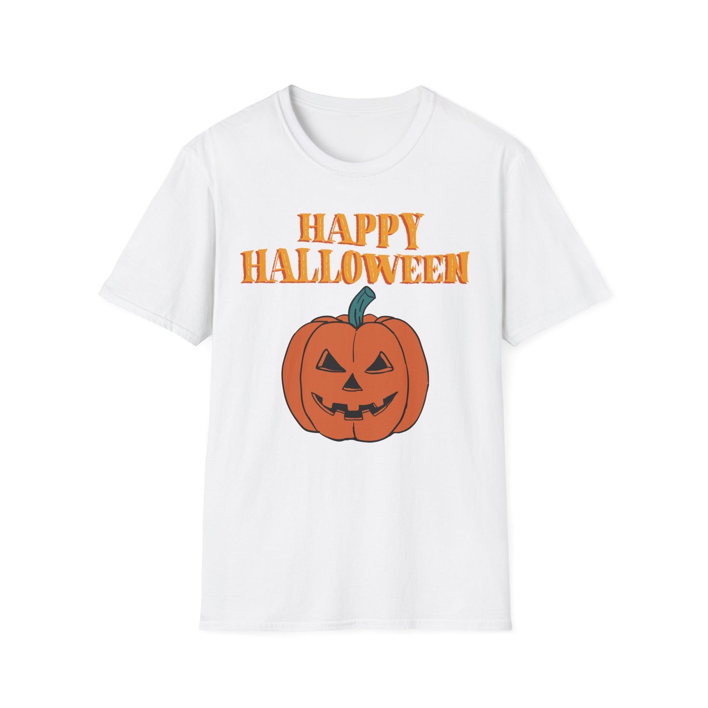 Happy Halloween Pumpkin Unisex T-Shirt, Halloween Apparel, Fall Outfit, Pumpkin Shirt, Spooky Season Tee, Gift for Halloween Lovers