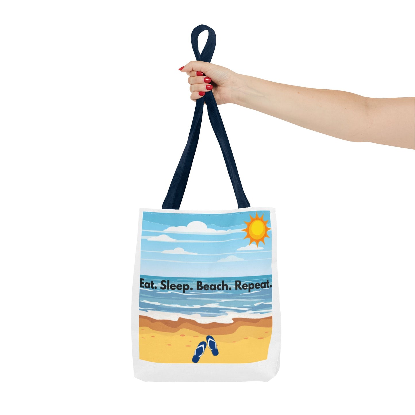 Beach Vibes Tote Bag - Eat Sleep Beach Repeat, Summer Bag, Vacation Essentials, Eco-friendly Tote, Beach Gift