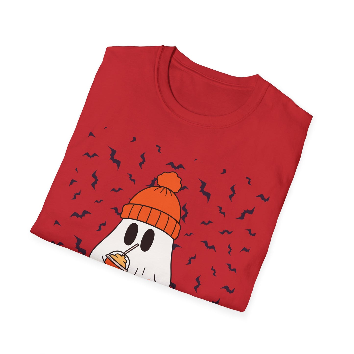 Halloween Ghost Cozy Unisex T-Shirt | Spooky Fun, Fall Apparel, Pumpkin Lovers Gift, Casual Halloween Outfit, Autumn Vibes