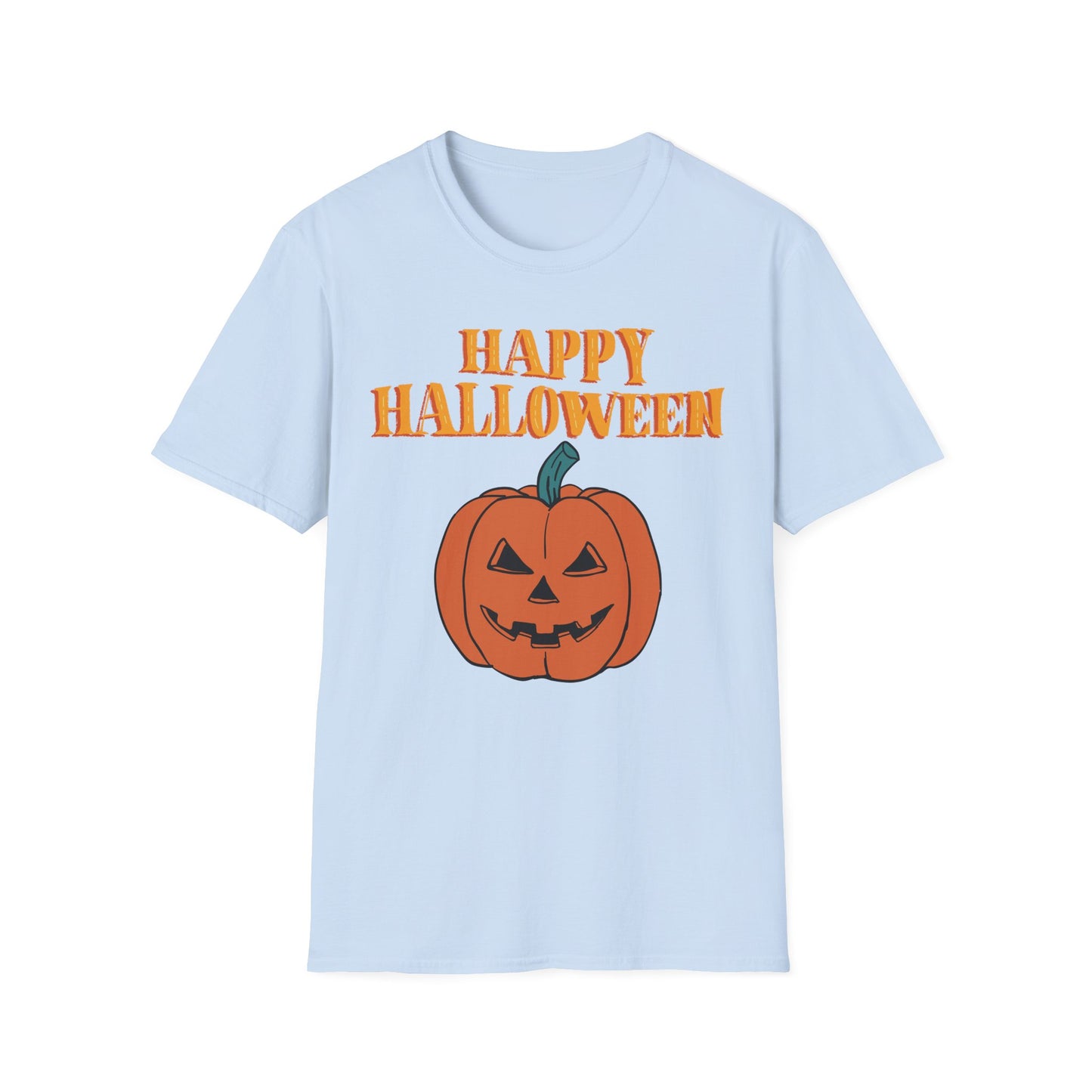 Happy Halloween Pumpkin Unisex T-Shirt, Halloween Apparel, Fall Outfit, Pumpkin Shirt, Spooky Season Tee, Gift for Halloween Lovers