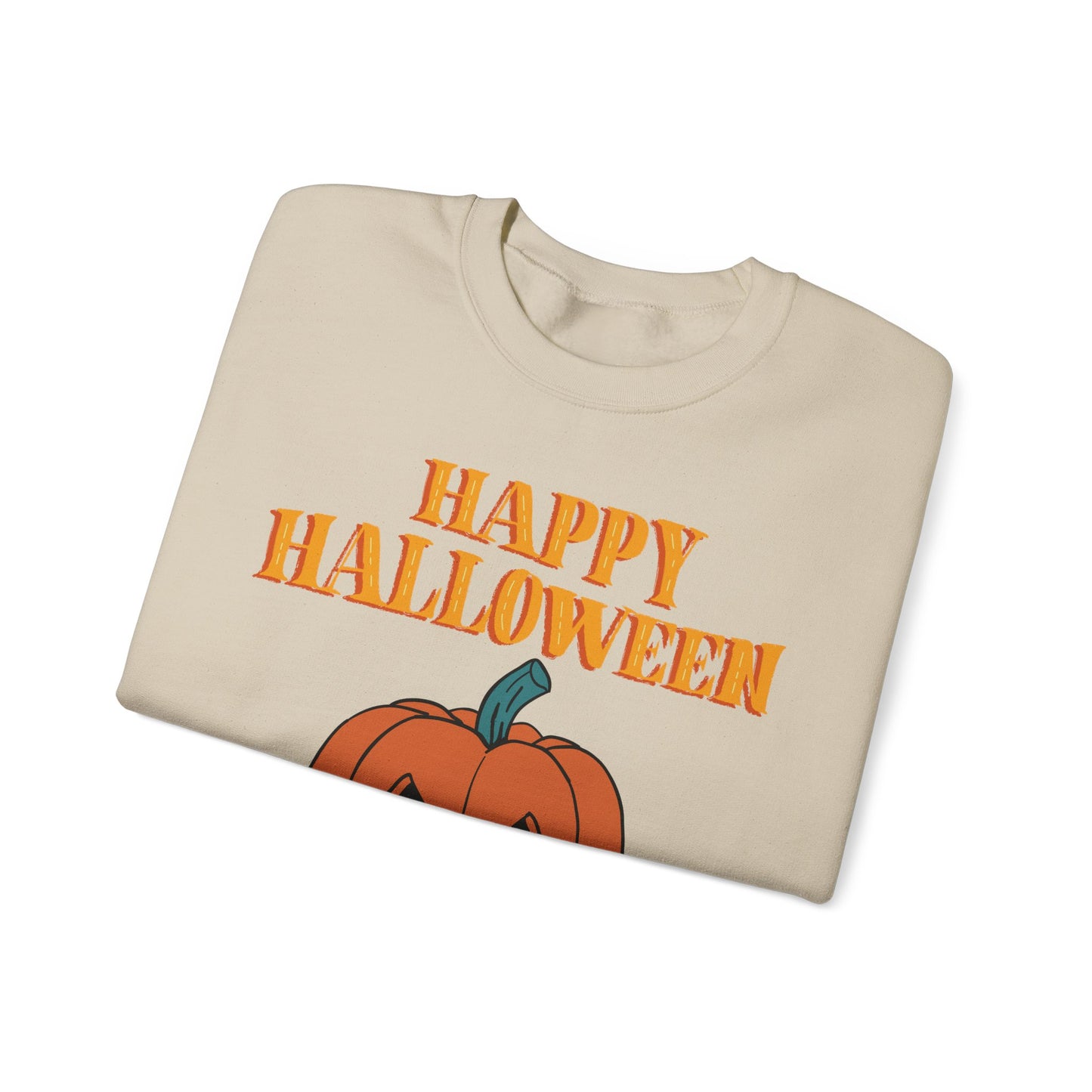 Halloween Pumpkin Sweatshirt, Cozy Fall Sweater, Unisex Crewneck, Spooky Season Apparel, Halloween Gift, Casual October Fashion