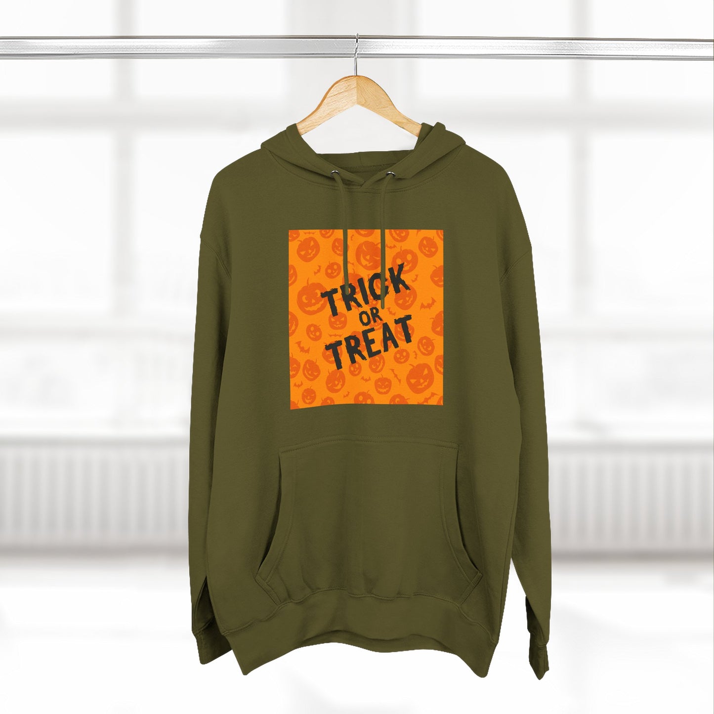 Halloween Trick or Treat Hoodie, Cozy Fleece Sweatshirt for Fall, Halloween Costume, Holiday Gift, Spooky Season Apparel