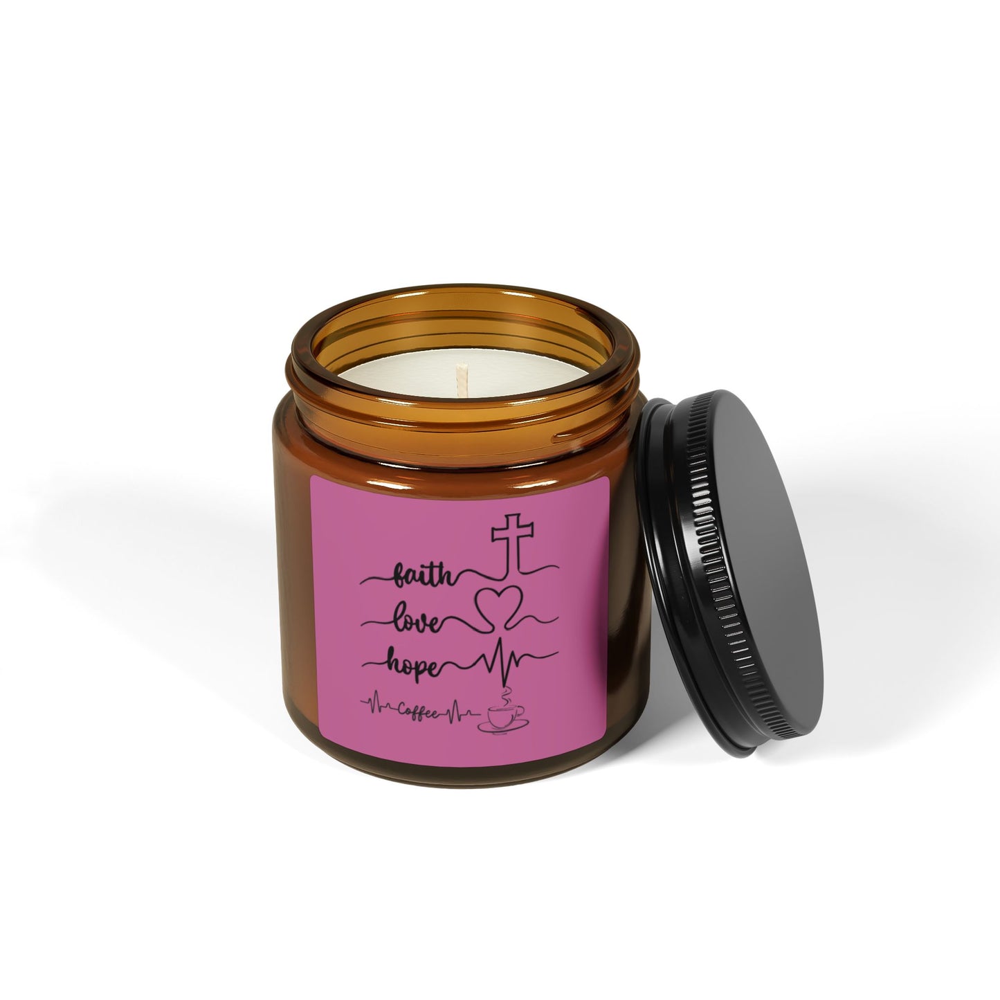 Faith Love Hope Scented Soy Candle | Relaxation, Home Decor, Gift Idea, Spiritual Wellness, Celebrations, Multi-Size Options