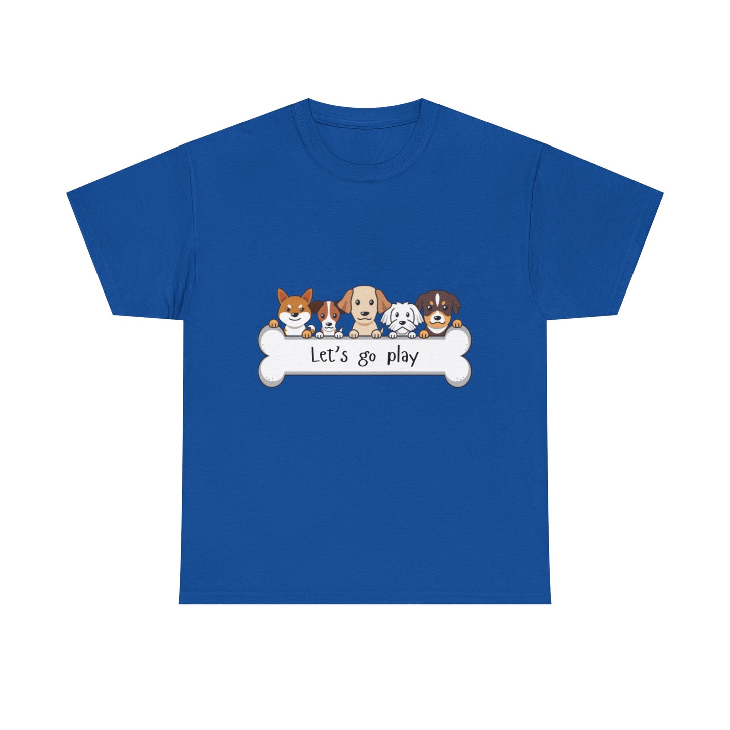 Let's Go Play Dog Lover Tee, Cute Pet T-Shirt, Animal Lover Gift, Unisex Cotton Shirt, Dog Mom Tee, Playful Pet Apparel