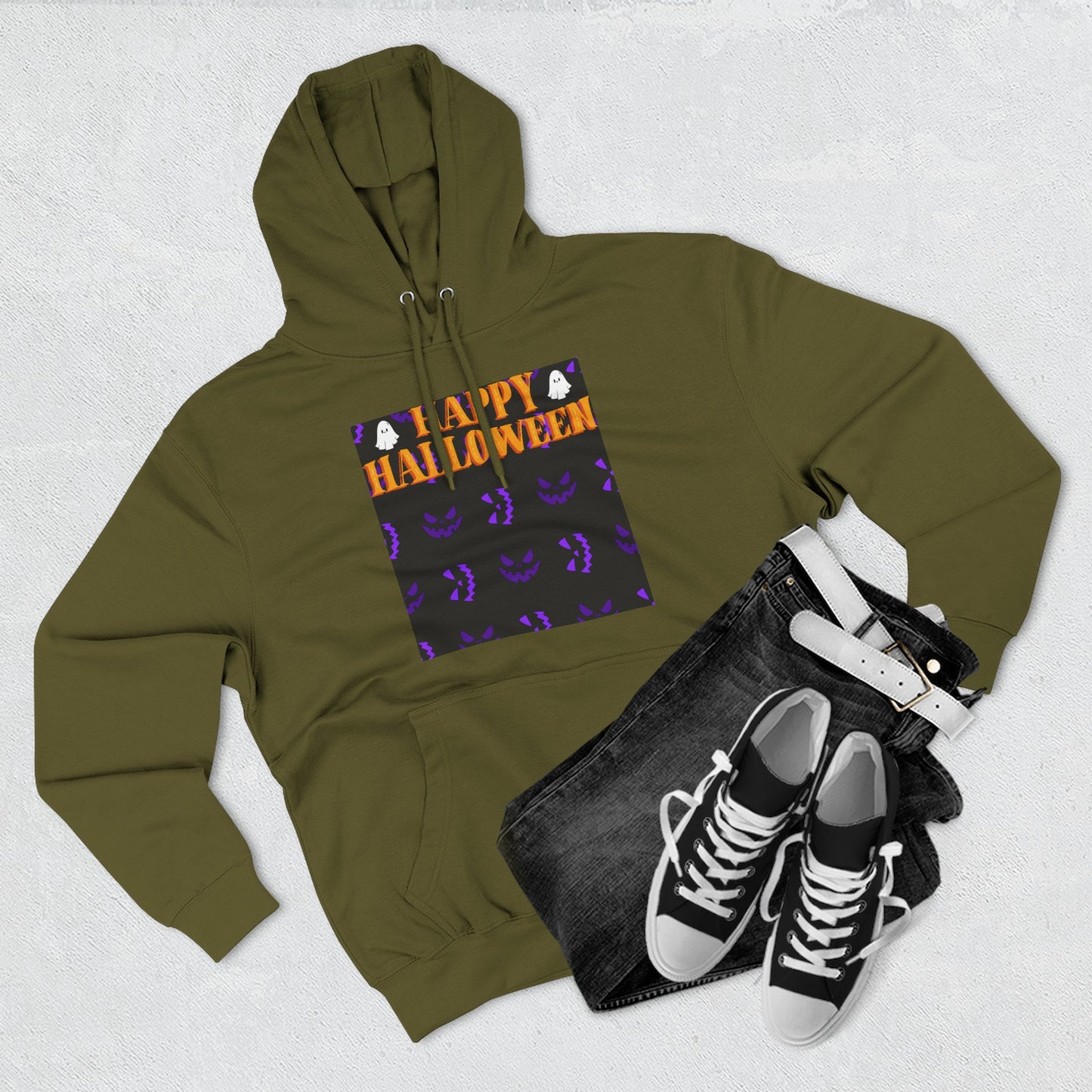 Halloween Fleece Hoodie, Cozy Fall Apparel, Unisex Halloween Clothing, Spooky Season Gift, Warm Fall Layers, Trick or Treat Hoodie