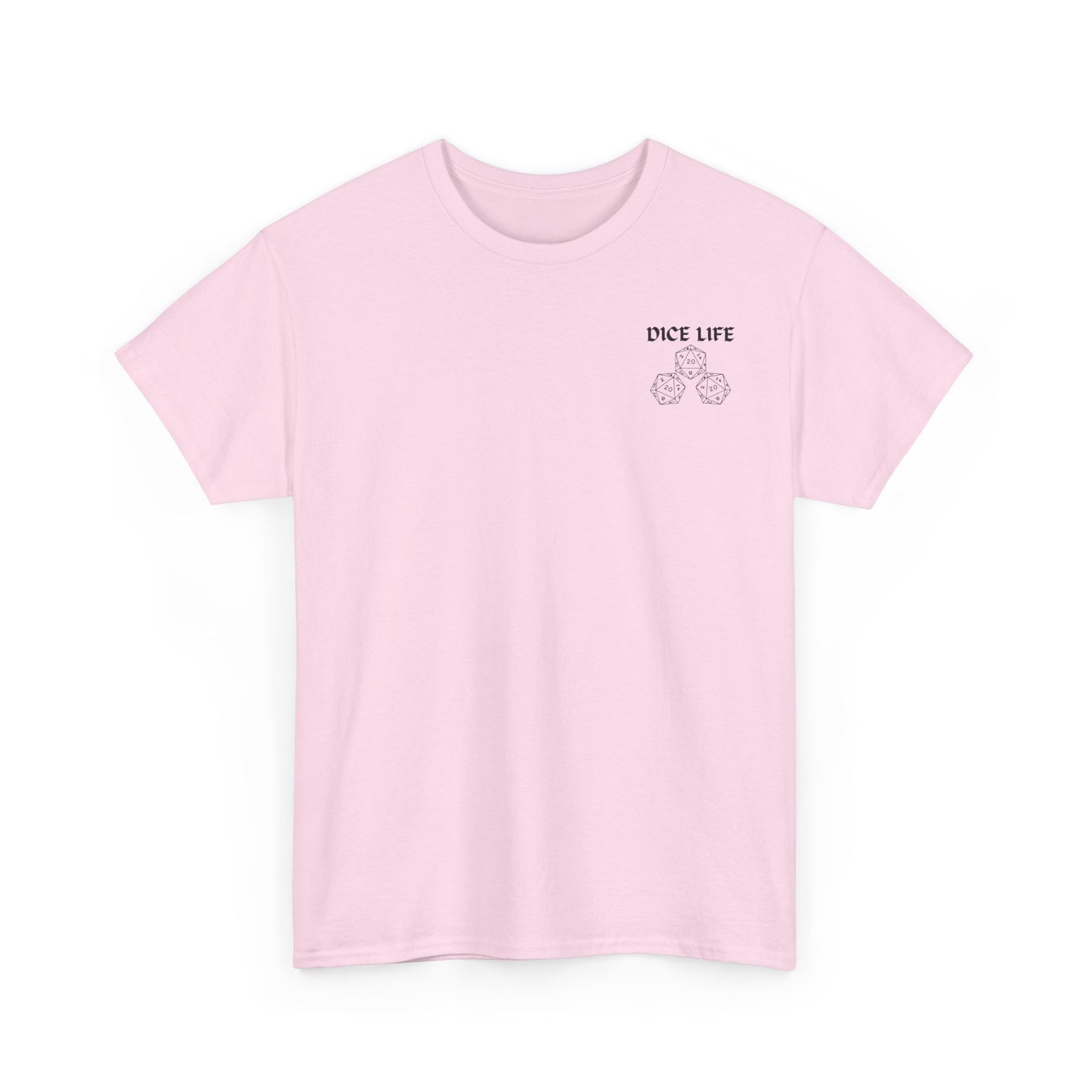 Dice Life Unisex Heavy Cotton Tee - Perfect for Gamers, Geek Culture, Birthday Gifts, Roll the Dice Events, Tabletop RPG Enthusiasts