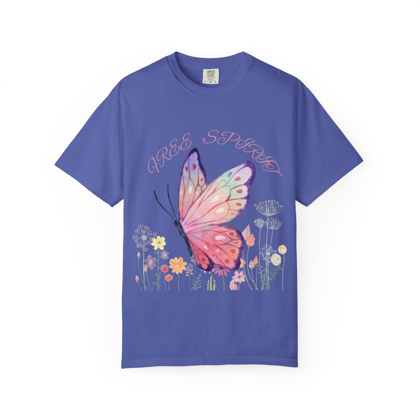 Butterfly Meadow T-Shirt, Colorful Graphic Tee for Nature Lovers, Spring Fashion, Gift for Her, Eco-Friendly Apparel