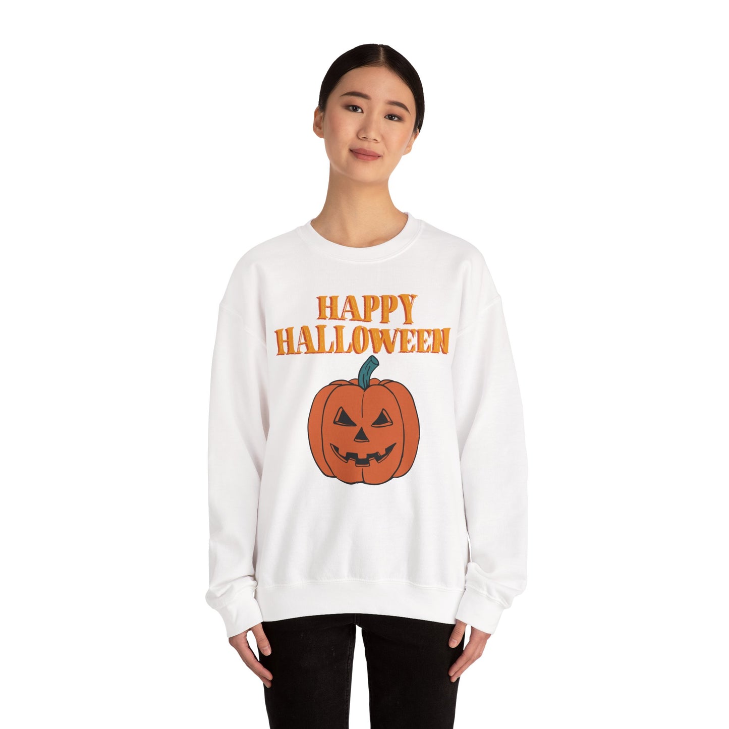 Halloween Pumpkin Sweatshirt, Cozy Fall Sweater, Unisex Crewneck, Spooky Season Apparel, Halloween Gift, Casual October Fashion