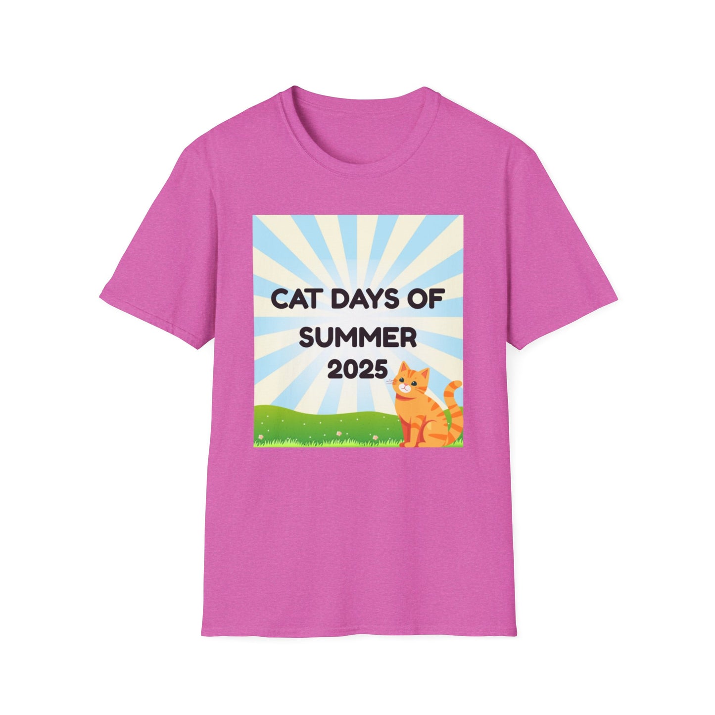 Summer Cat Days Unisex T-Shirt, Cute Cat Tee, Funny Pet Lover Gift, Casual Summer Wear, Summer 2025 T-Shirt