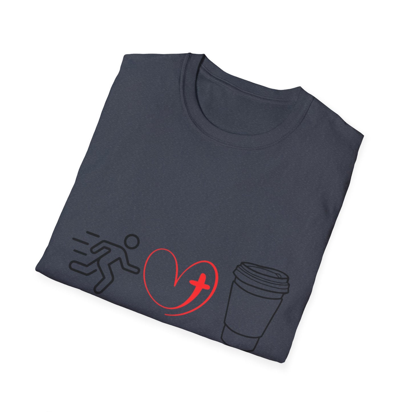Running Faith Caffeine T-Shirt, Motivational Fitness Tee, Gift for Runners, Christian Apparel, Inspirational Workouts