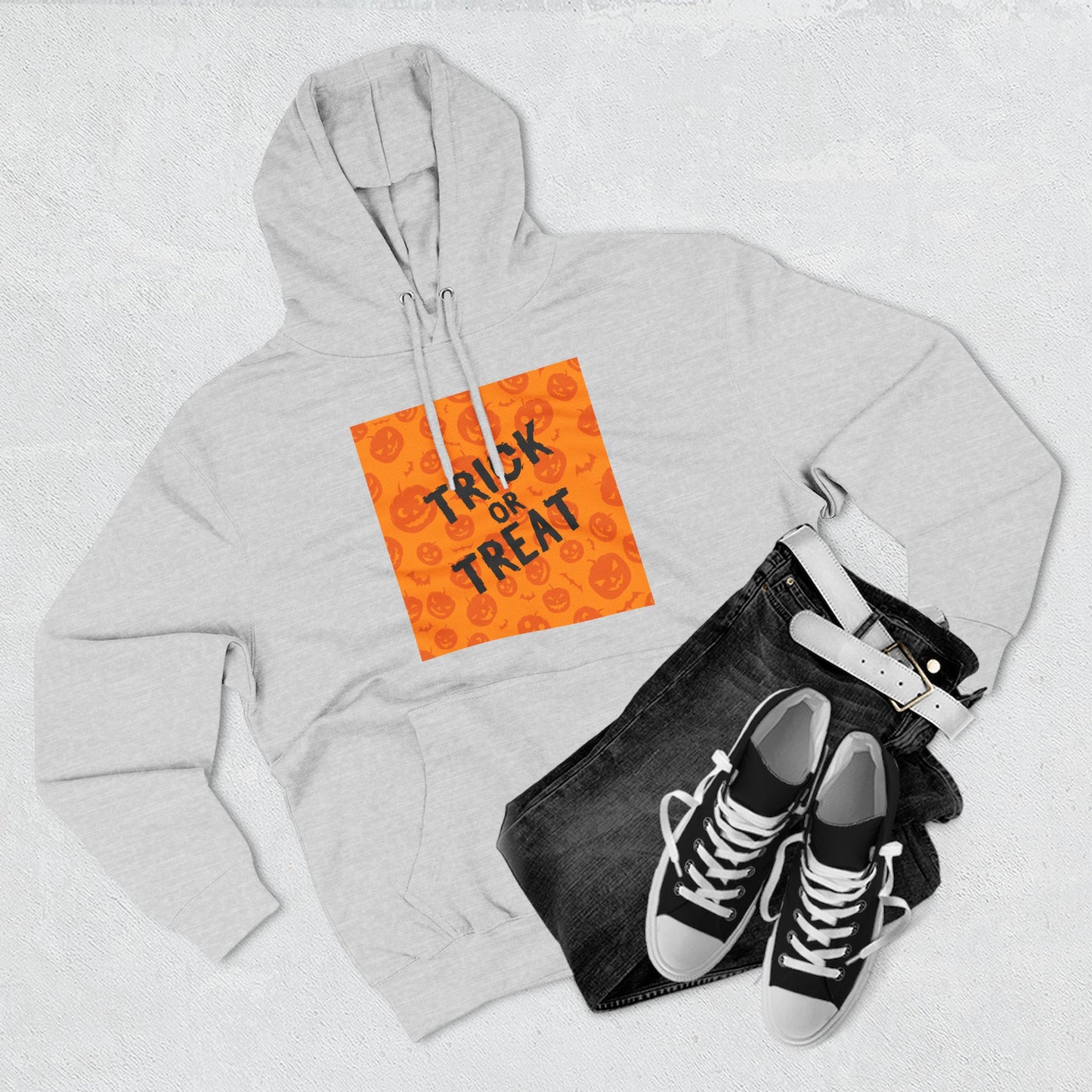 Halloween Trick or Treat Hoodie, Cozy Fleece Sweatshirt for Fall, Halloween Costume, Holiday Gift, Spooky Season Apparel