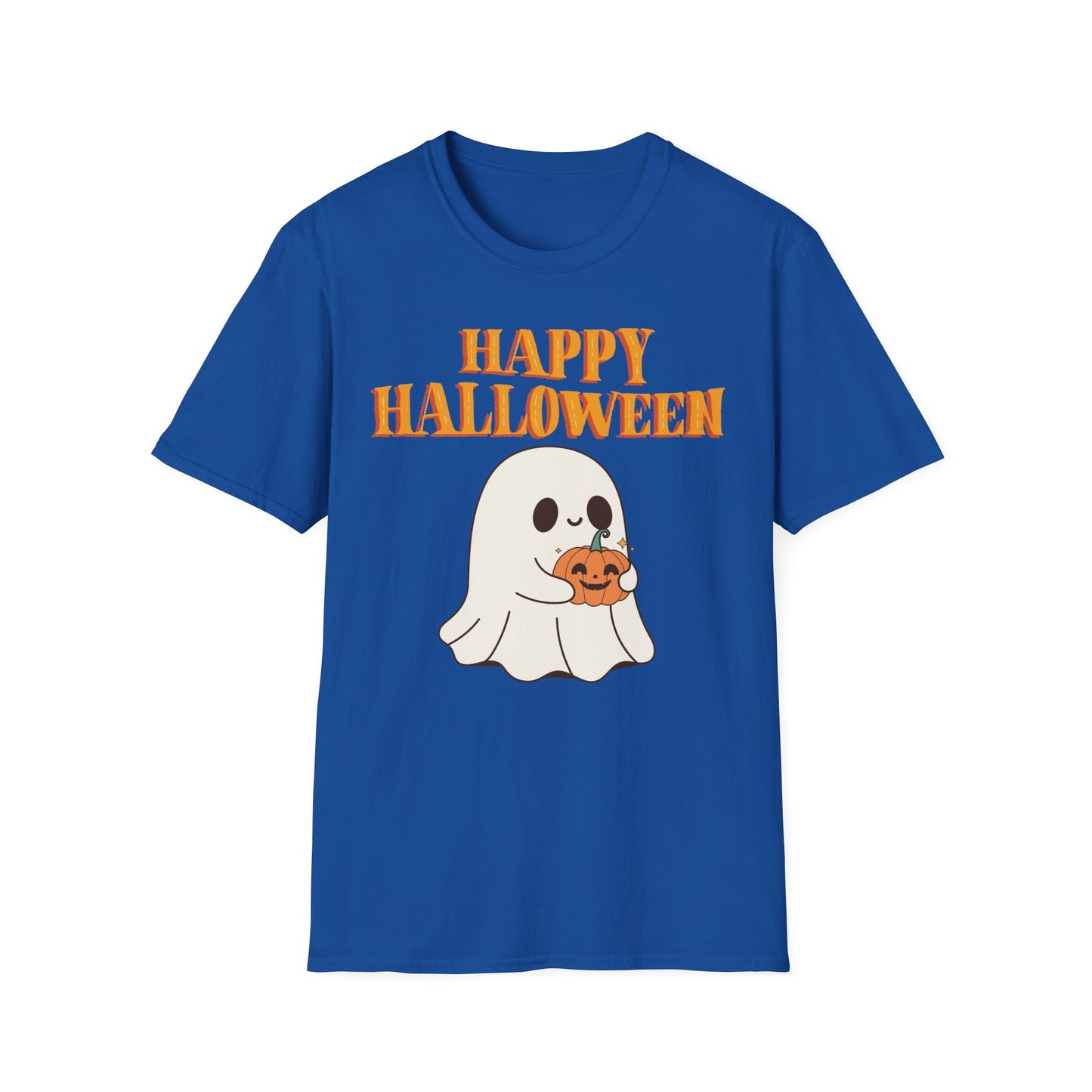 Happy Halloween Ghost T-Shirt, Cute Halloween Tee, Unisex Graphic T-Shirt, Fall Apparel, Spooky Season Shirt, Trick or Treat Top