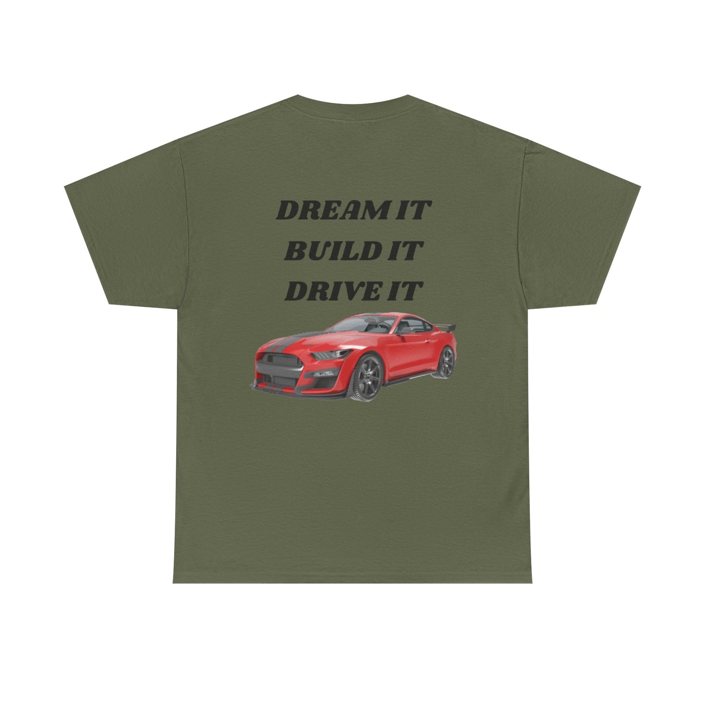Dream It Build It Drive It Unisex Heavy Cotton Tee, Car Lover Gift, Motorsport Apparel, Auto Enthusiast Shirt, Birthday Gift, Father's Day