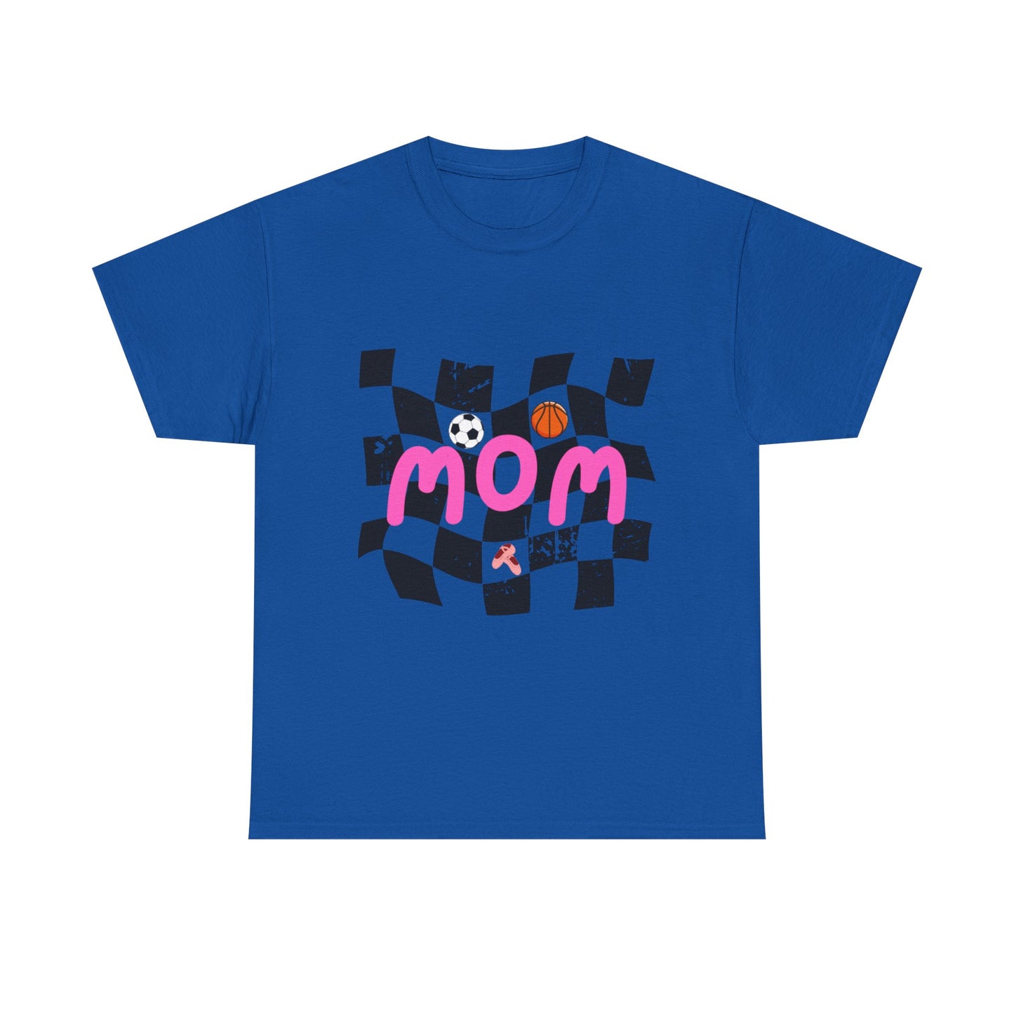Sporty Mom Unisex Heavy Cotton Tee, Perfect Gift for Moms, Birthday Gift, Mother's Day, Family Events, Sports Enthusiasts