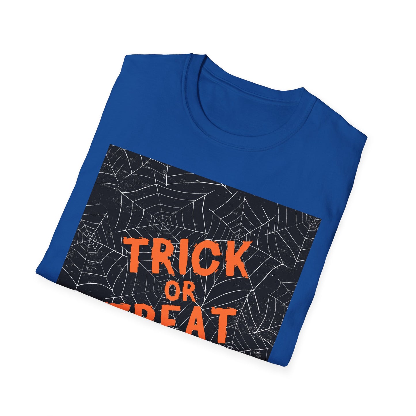 Halloween Trick or Treat Unisex Softstyle T-Shirt, Casual Halloween Wear, Spooky Gift, Fall Fashion, Halloween Party Shirt
