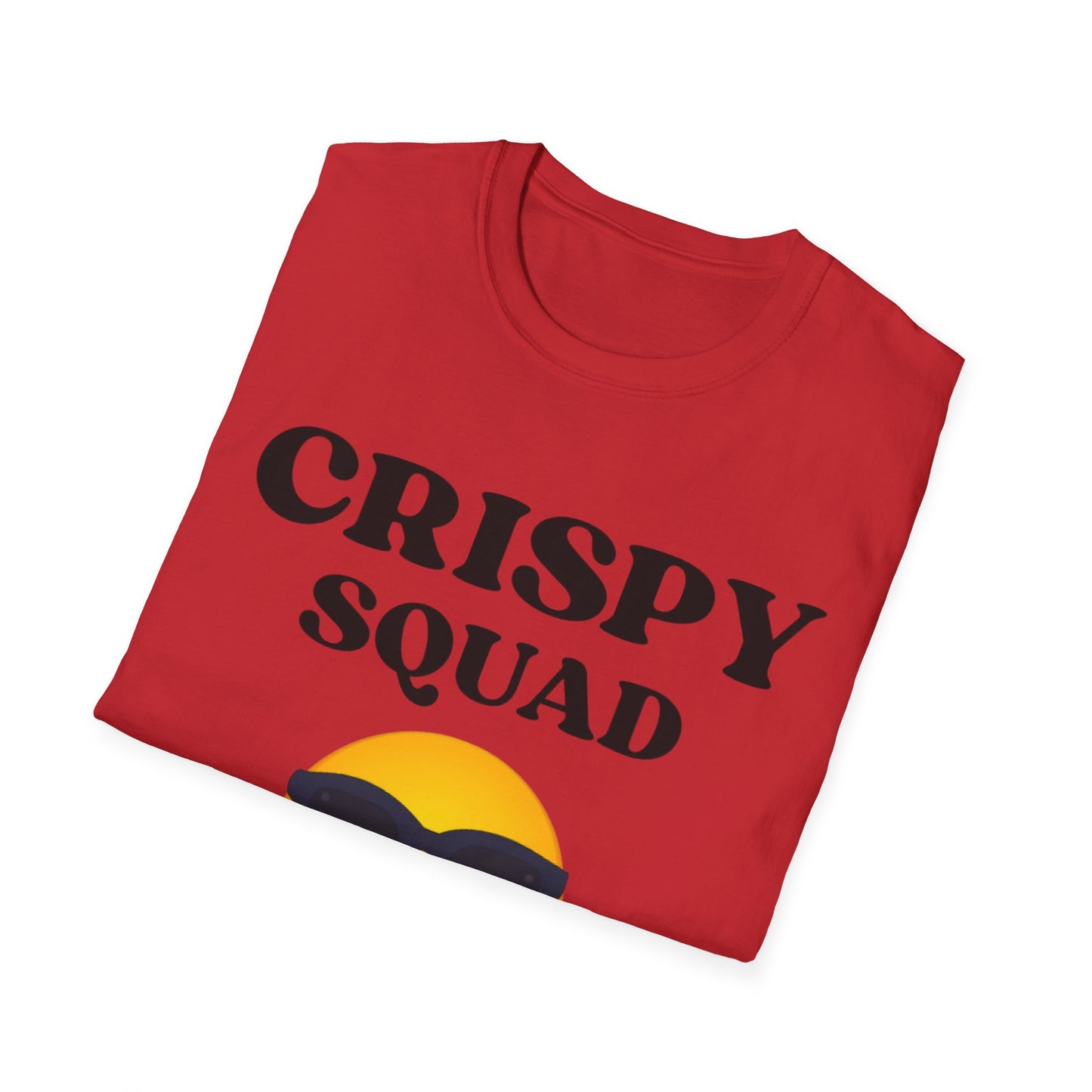 Crispy Squad T-Shirt - Fun Graphic Tee for Friends and Parties, Casual Wear, Gifts for Teens, Summer Outings, Emoji Vibe
